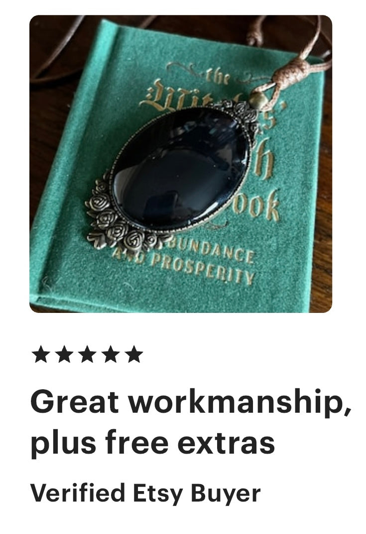 Obsidian Pendant Scrying Necklace 20” Chain PN5