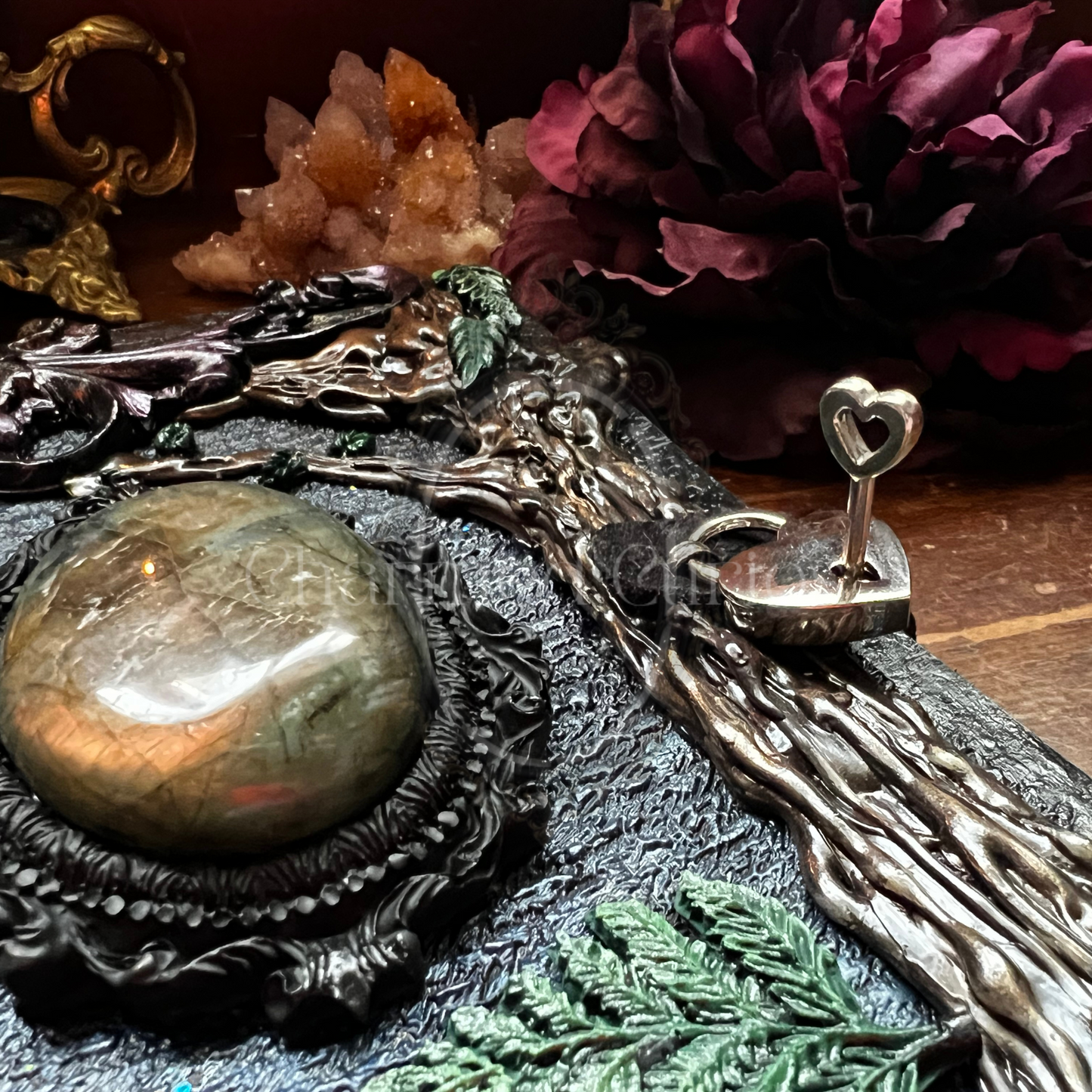 Portals Locking Journal & Pen Set- Handcrafted Hardcover Blank Book of Shadows Grimoire