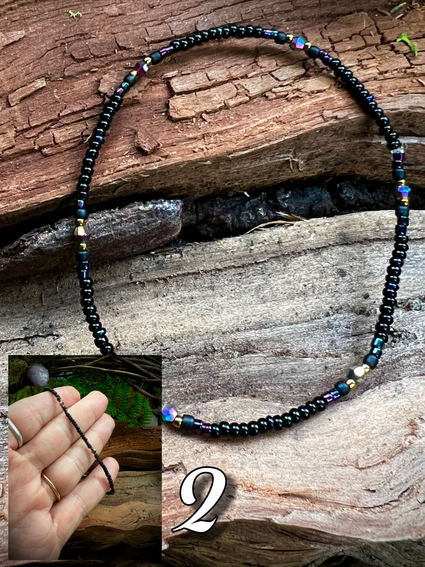Iridescent Aurora Crystal Stacking Stretch Bracelets Moonlit Dreams