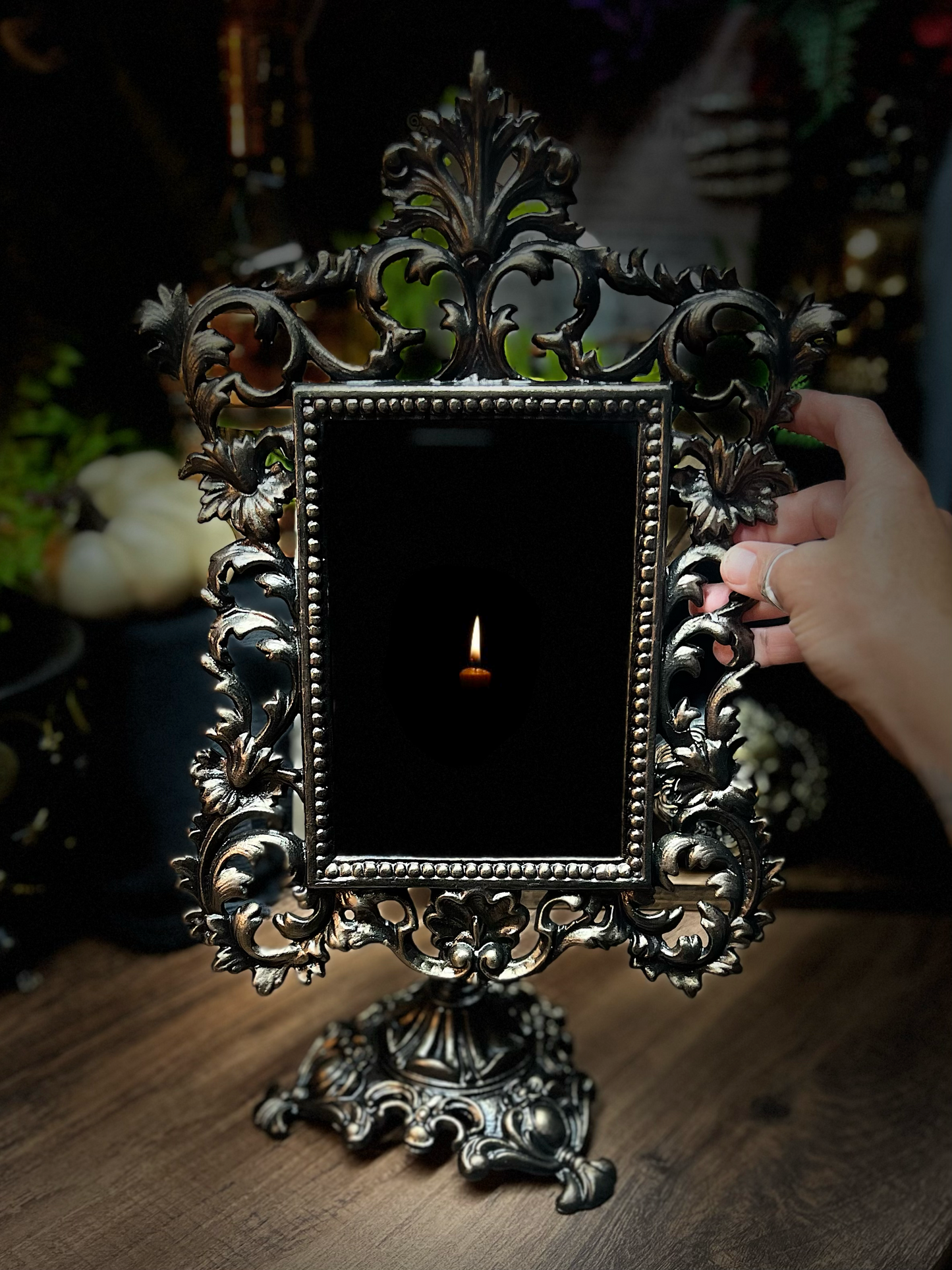 Victoria Scrying Mirror - Antique Tilt Square Glass Divination Mirror Witches Gothic Victorian Mirror MM112