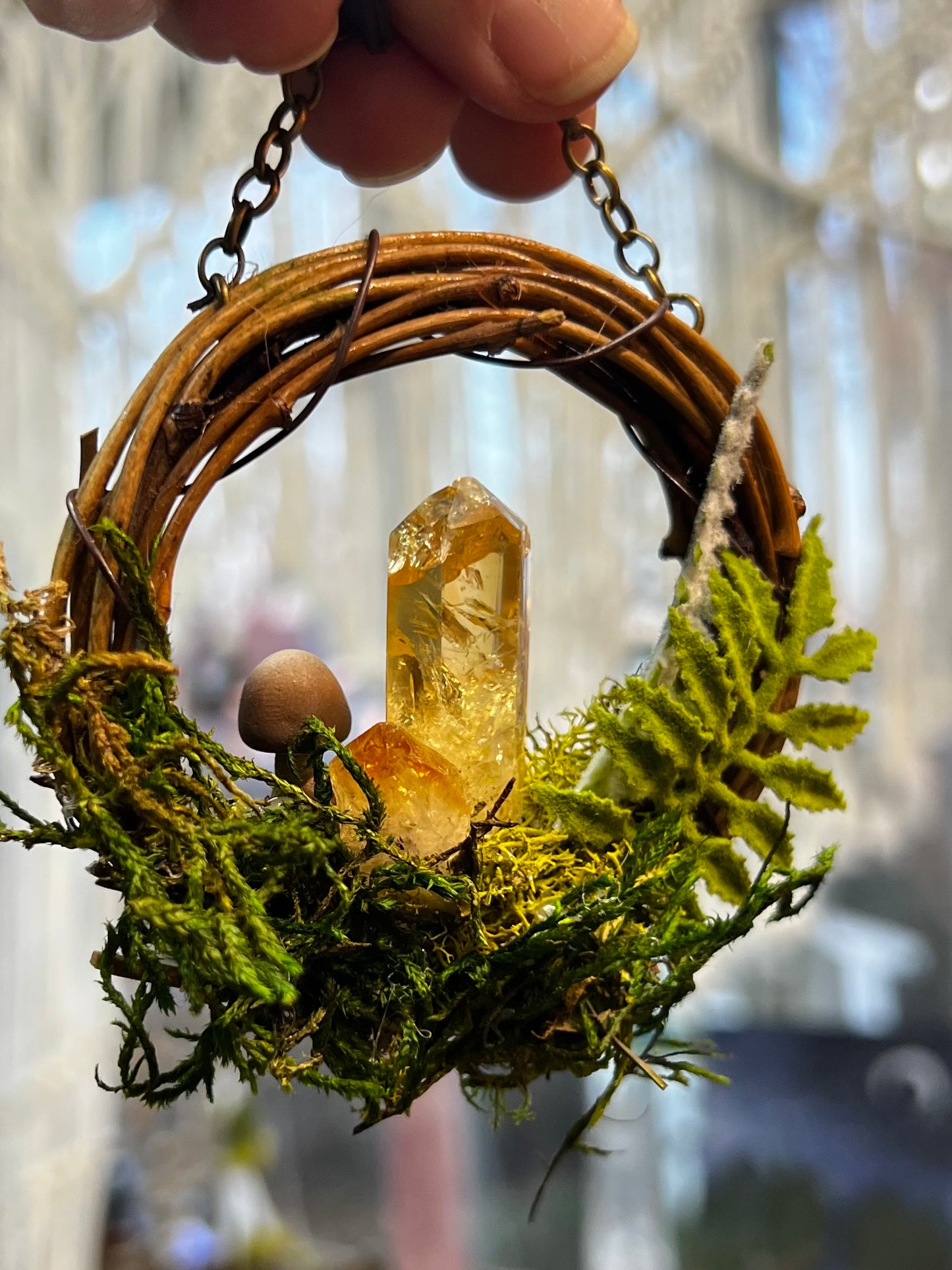 Crystal Moss Citrine Wreath