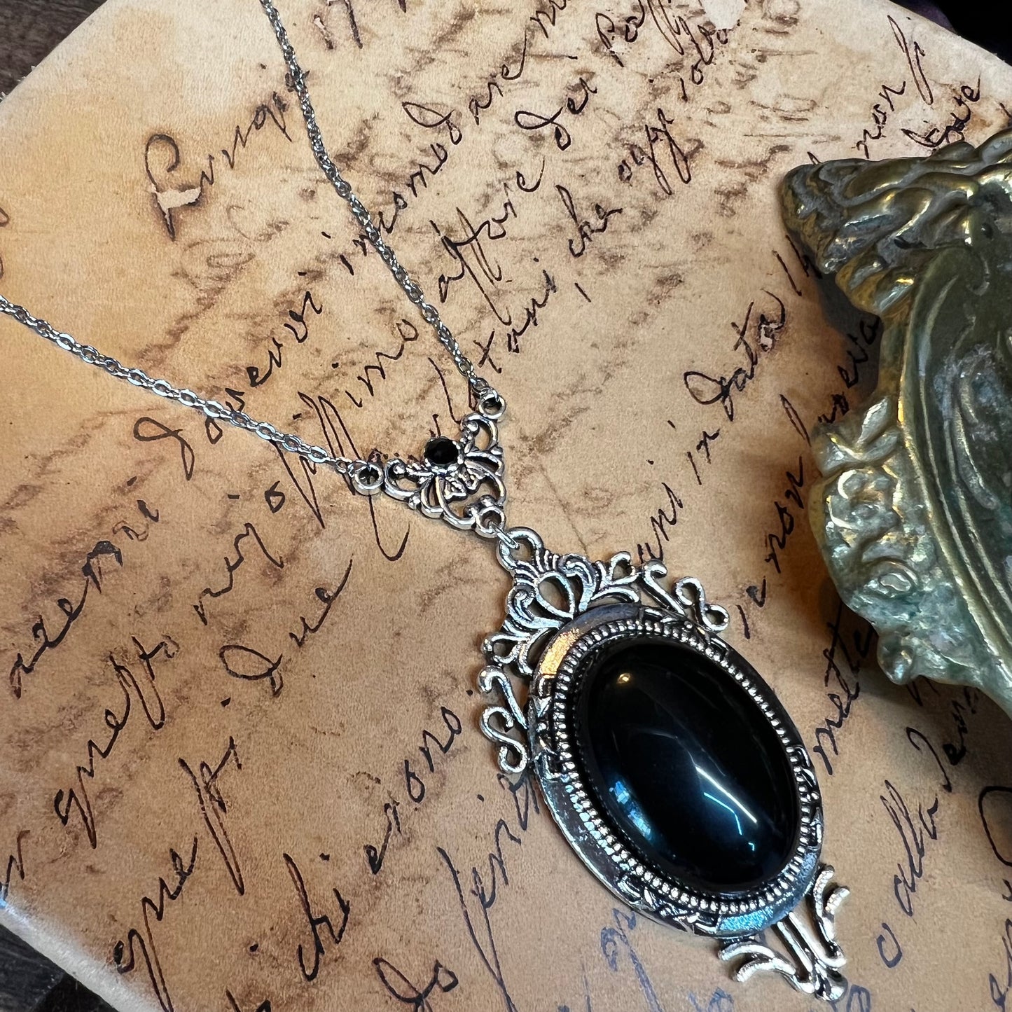 Obsidian Pendant Necklace PN30