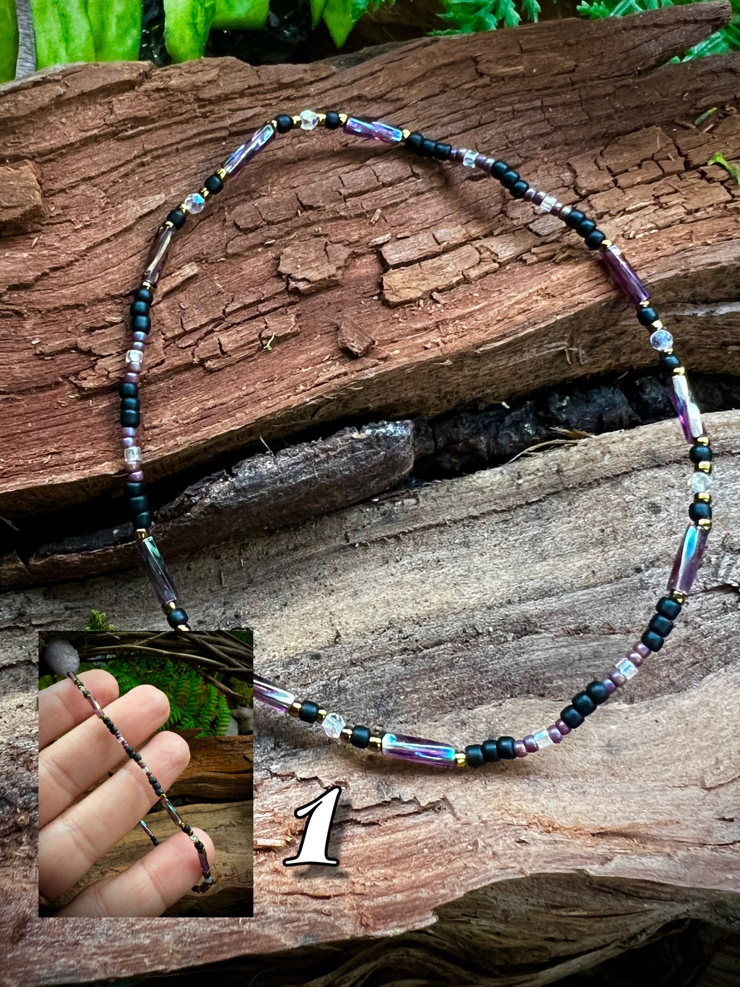 Iridescent Aurora Crystal Stacking Stretch Bracelets Moonlit Dreams