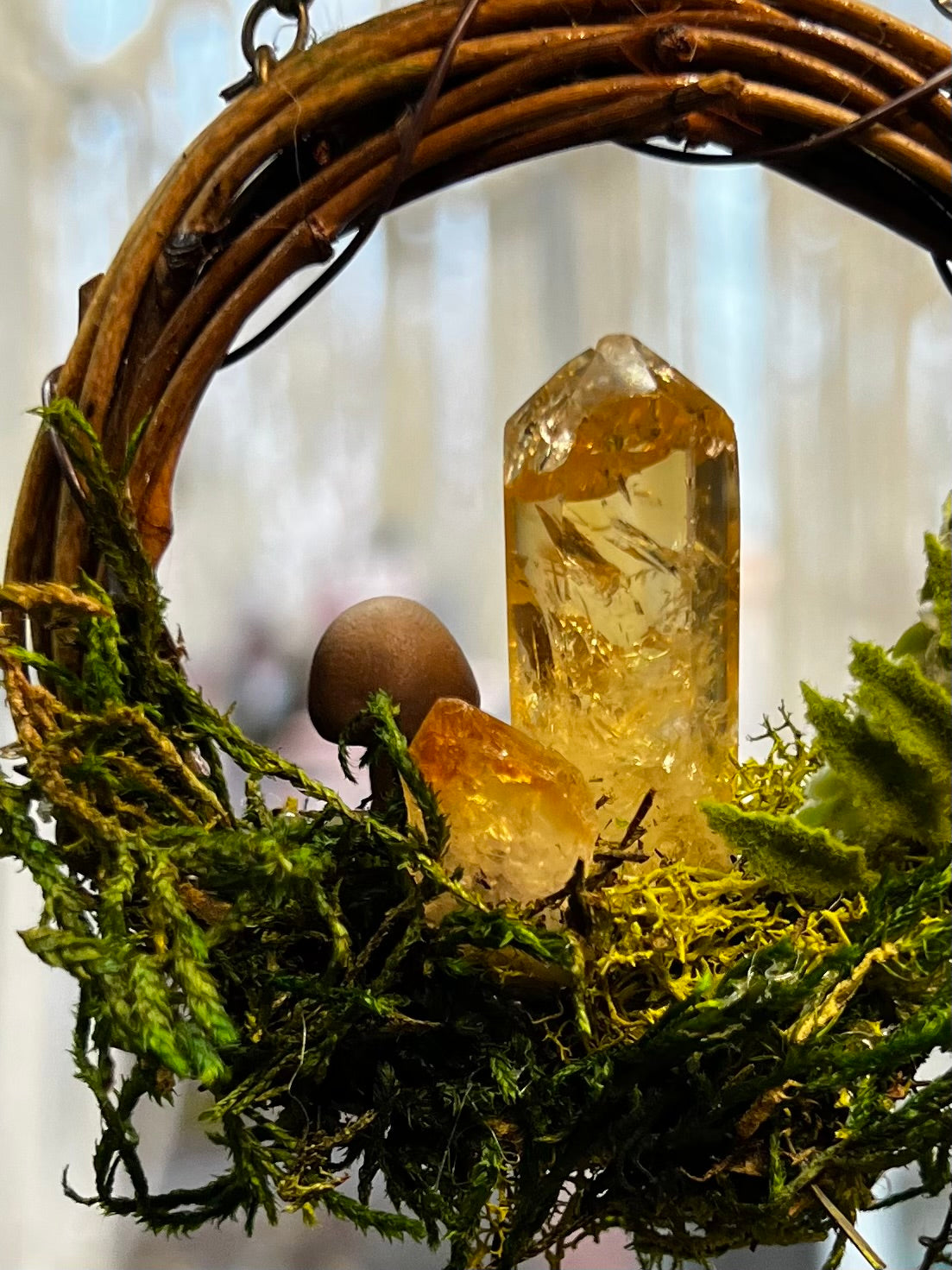 Crystal Moss Citrine Wreath
