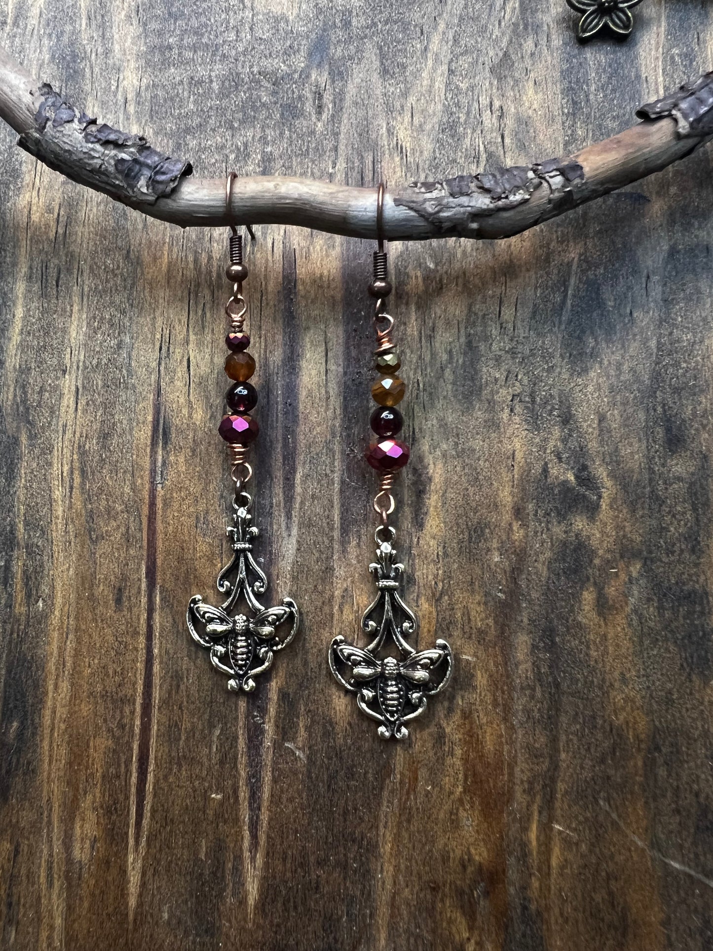 Wildfire Moth Dangle Earrings