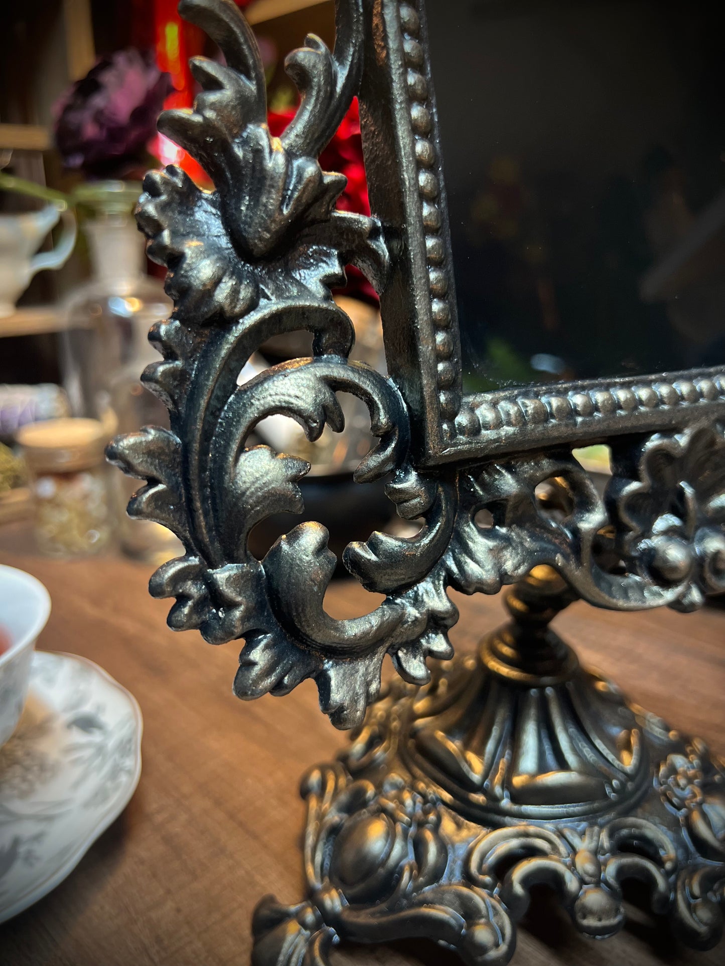 Victoria Scrying Mirror - Antique Tilt Square Glass Divination Mirror Witches Gothic Victorian Mirror MM112