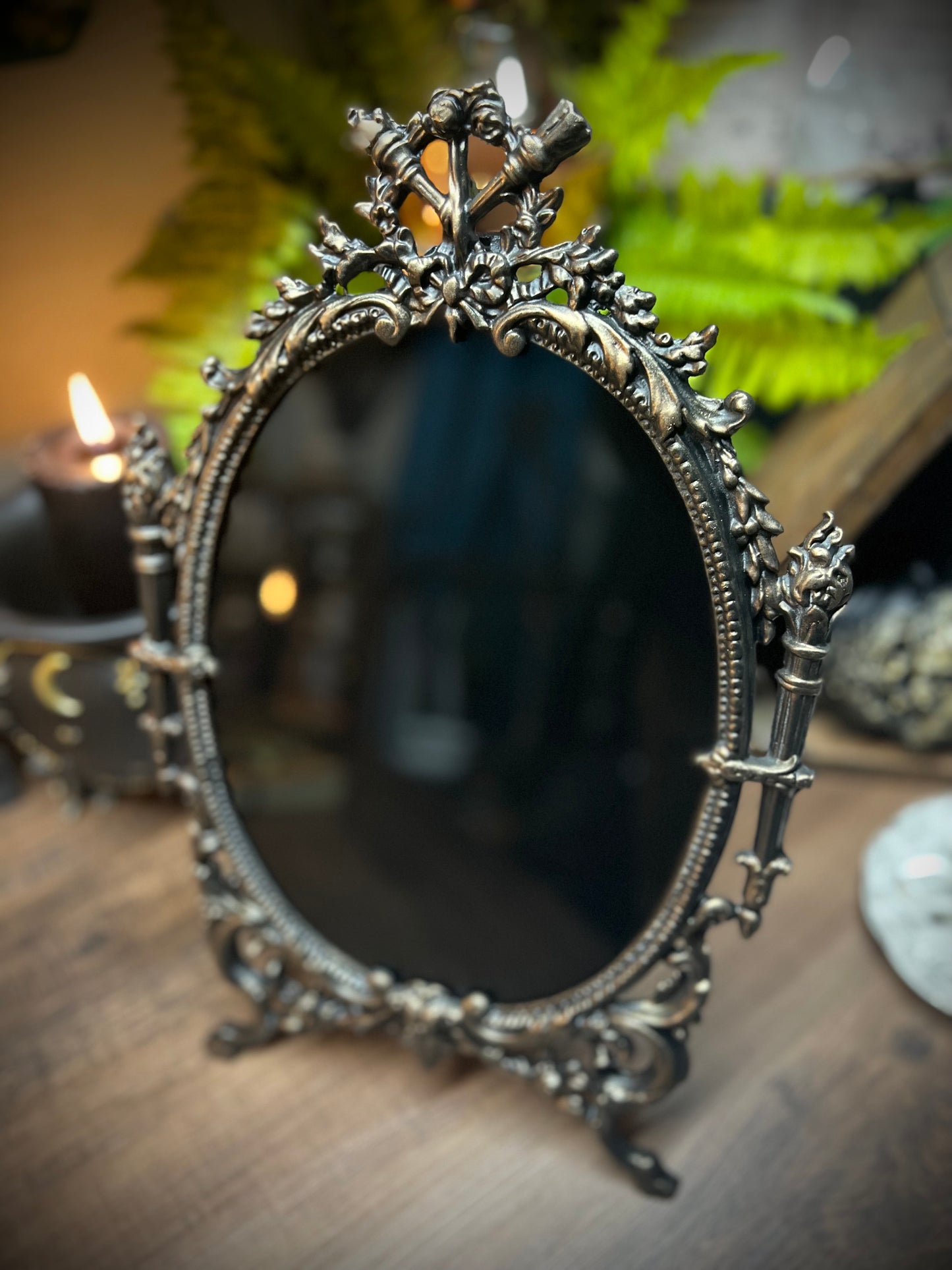 Hecate’s Portal Scrying Mirror - Large Antique Glass Divination Mirror Shadow Work Witches Gothic Victorian Mirror MM101