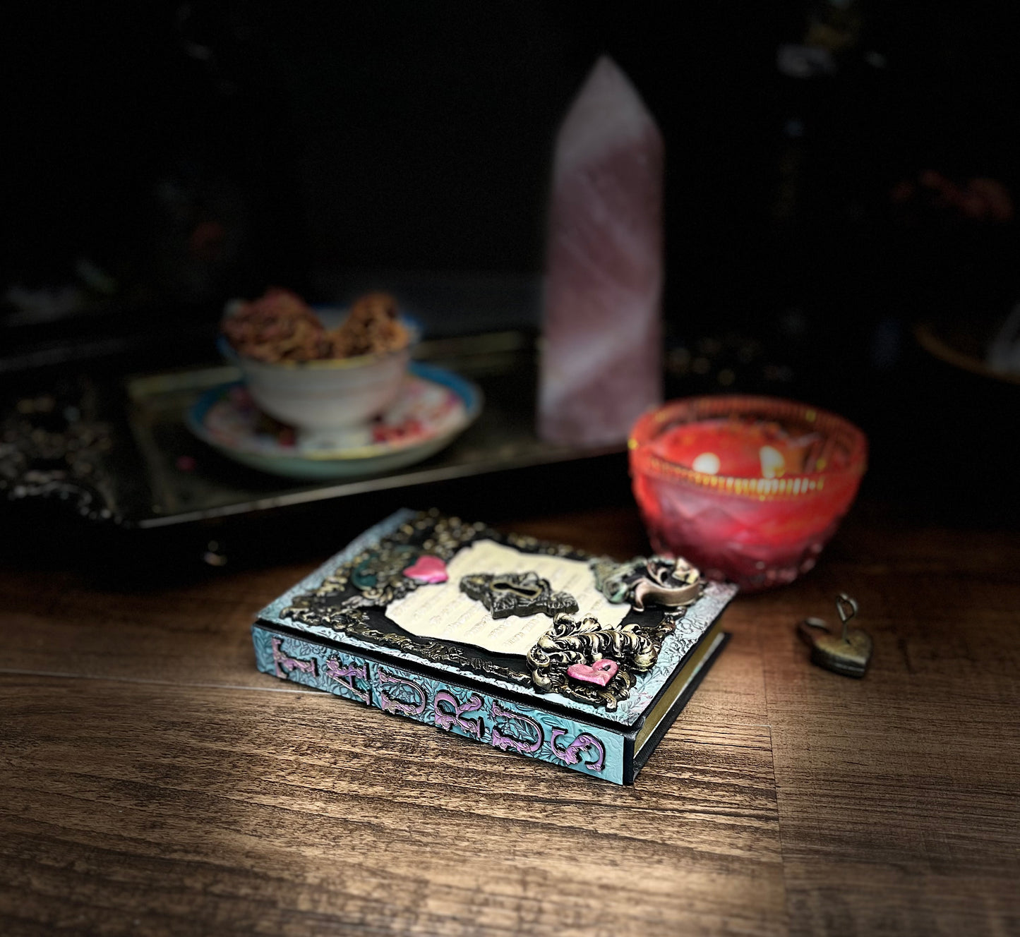 Taurus Locking Journal- Handcrafted Hardcover Blank Book of Shadows Grimoire