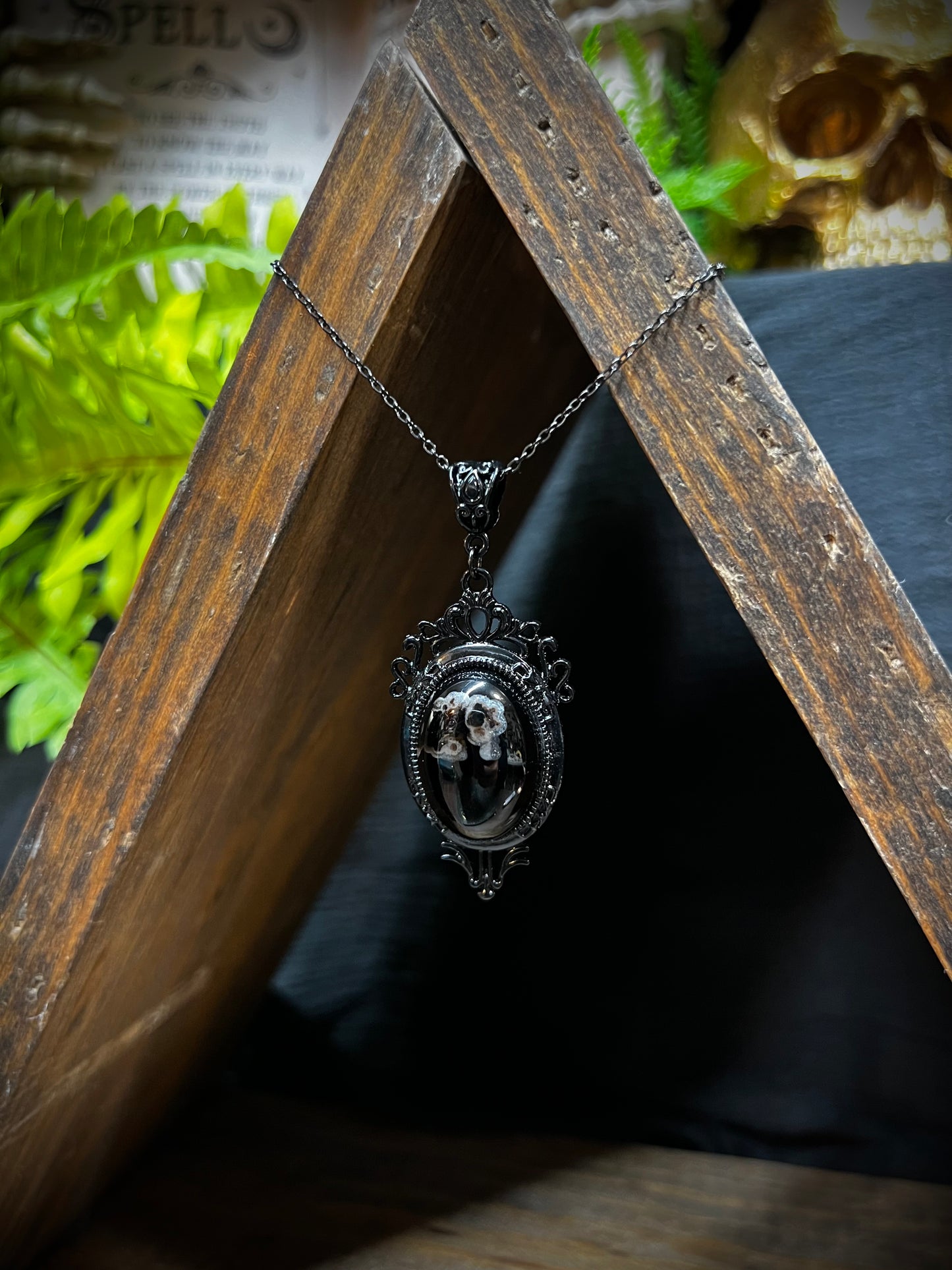Black Agate Pendant Necklace PN1