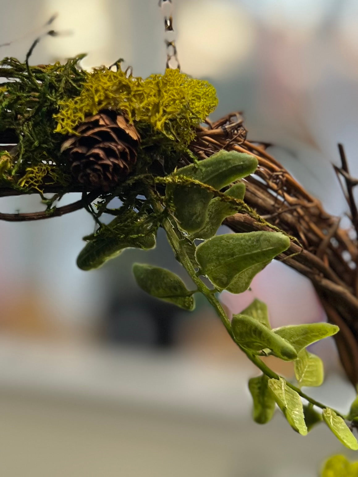 Crystal Moss Labradorite Wreath