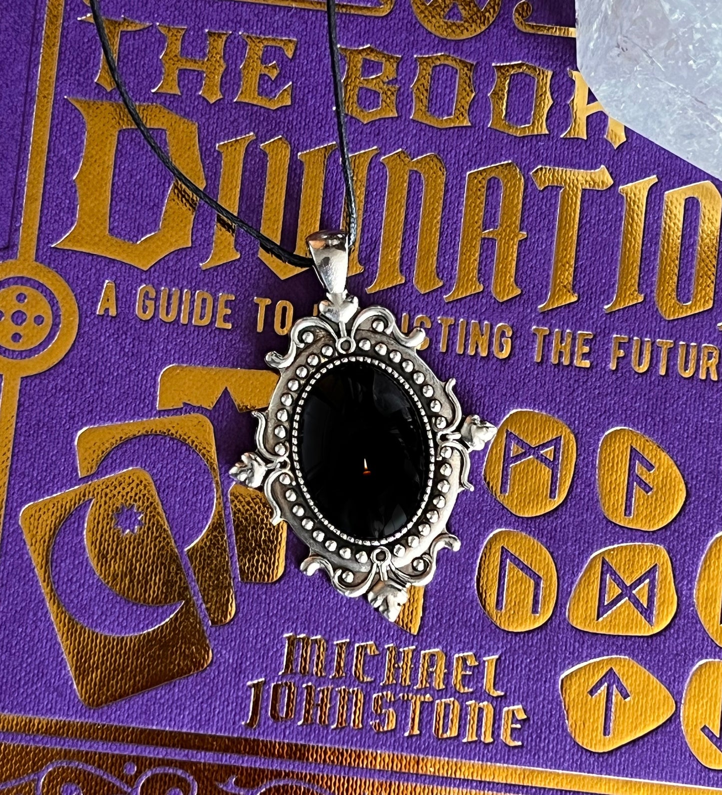 Obsidian Pendant Scrying Necklace PN7