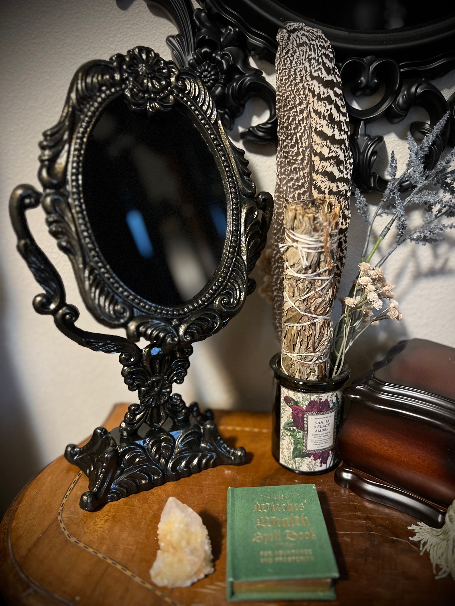 Dream Weaver Black Scrying Divination Mirror MM128