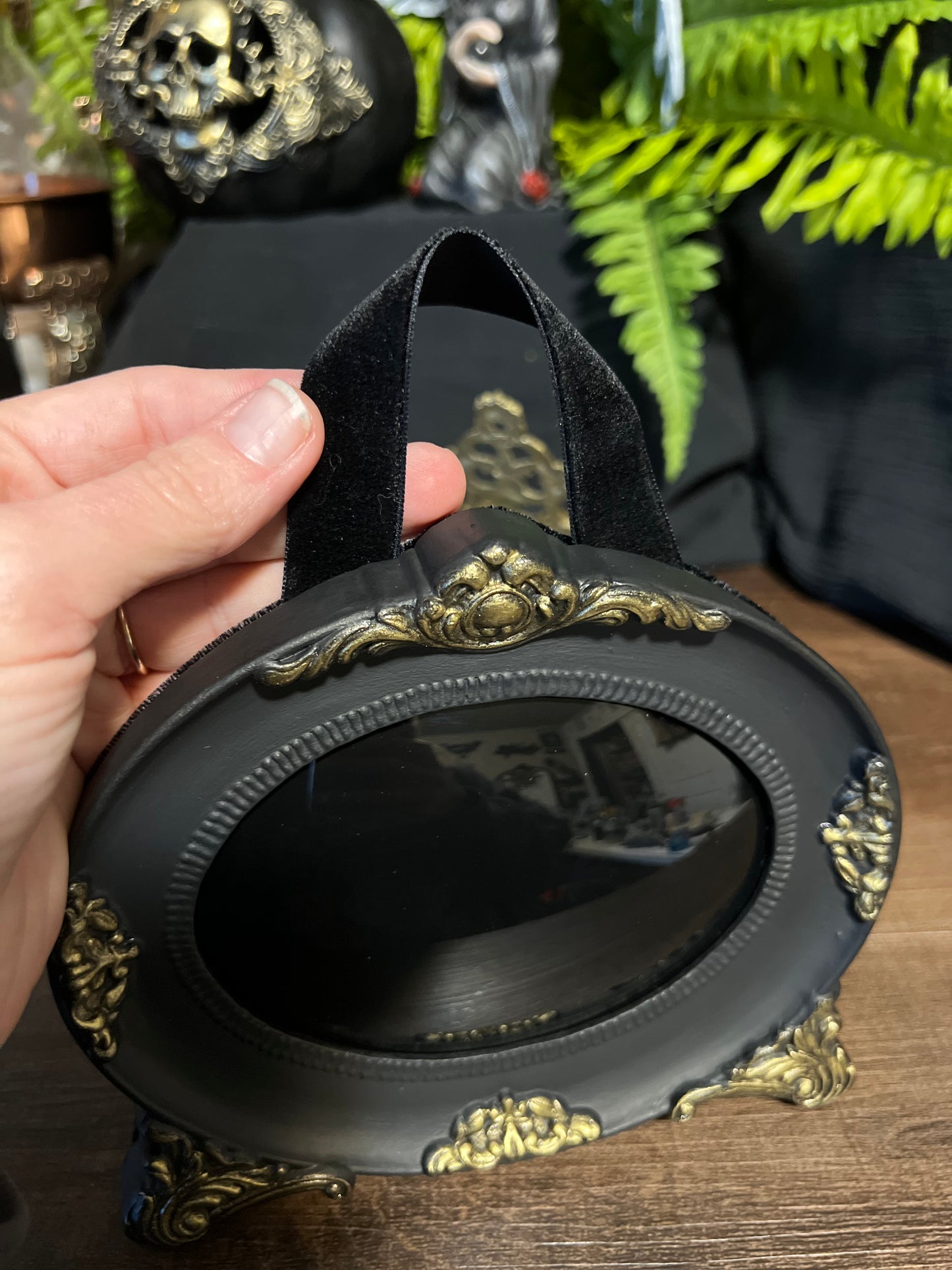 Convex Black Scrying Divination Mirror MM129