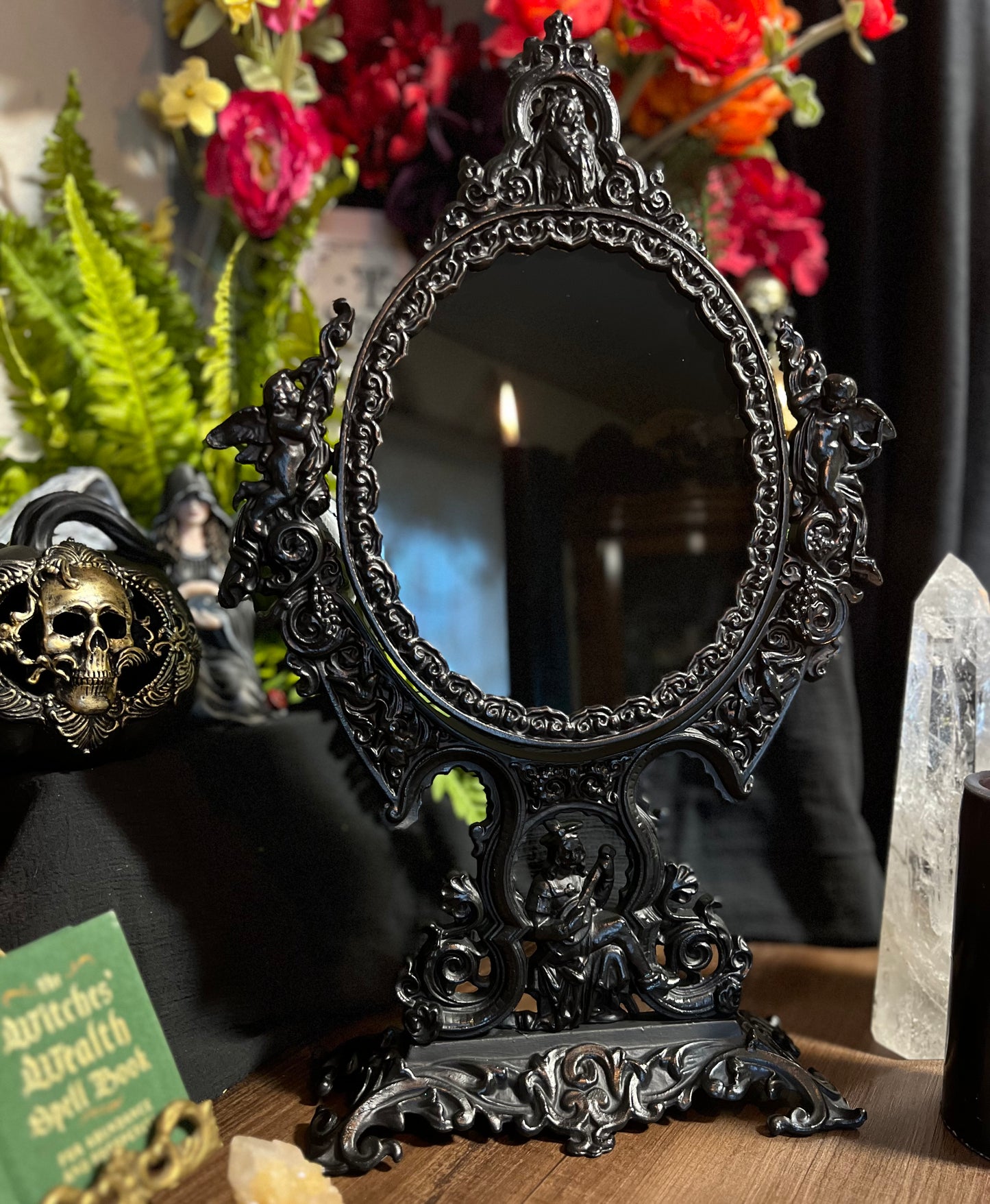 Oracle - Heirloom Black Scrying Divination Mirror MM130