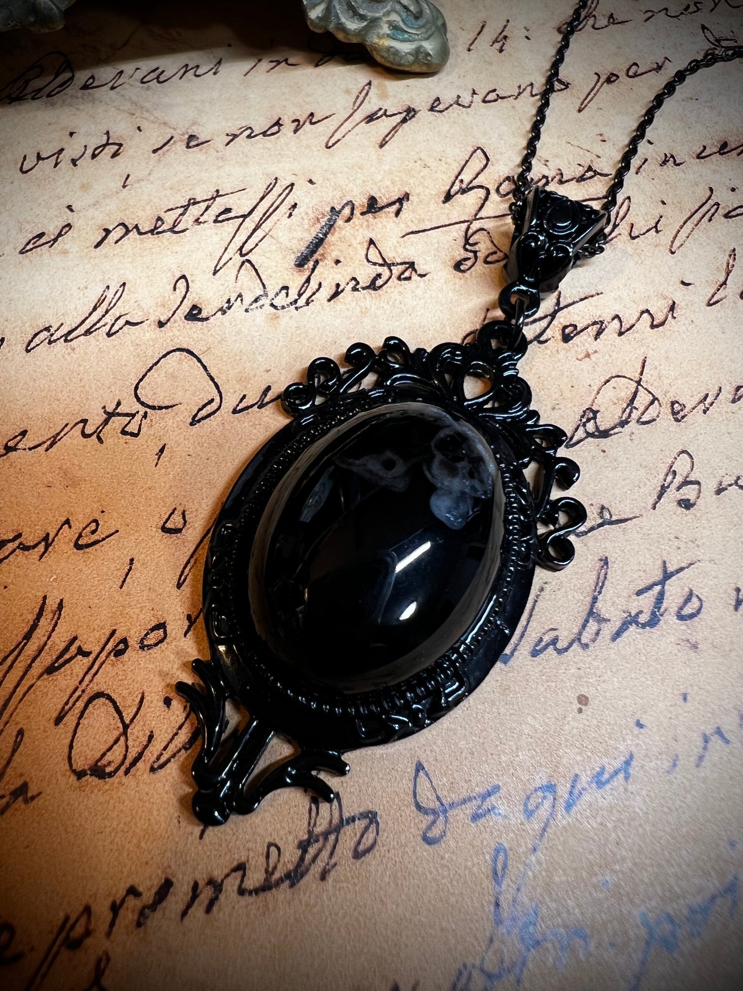 Black Agate Pendant Necklace PN1