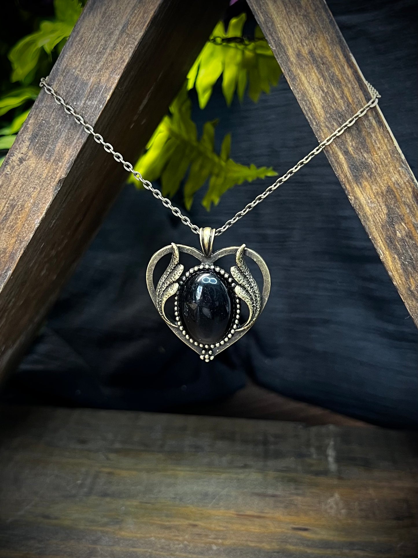 Obsidian Scrying Mirror Necklace Pendant PN38