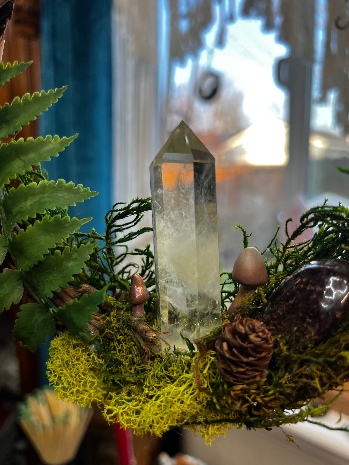 Crystal Moss Citrine Wreath