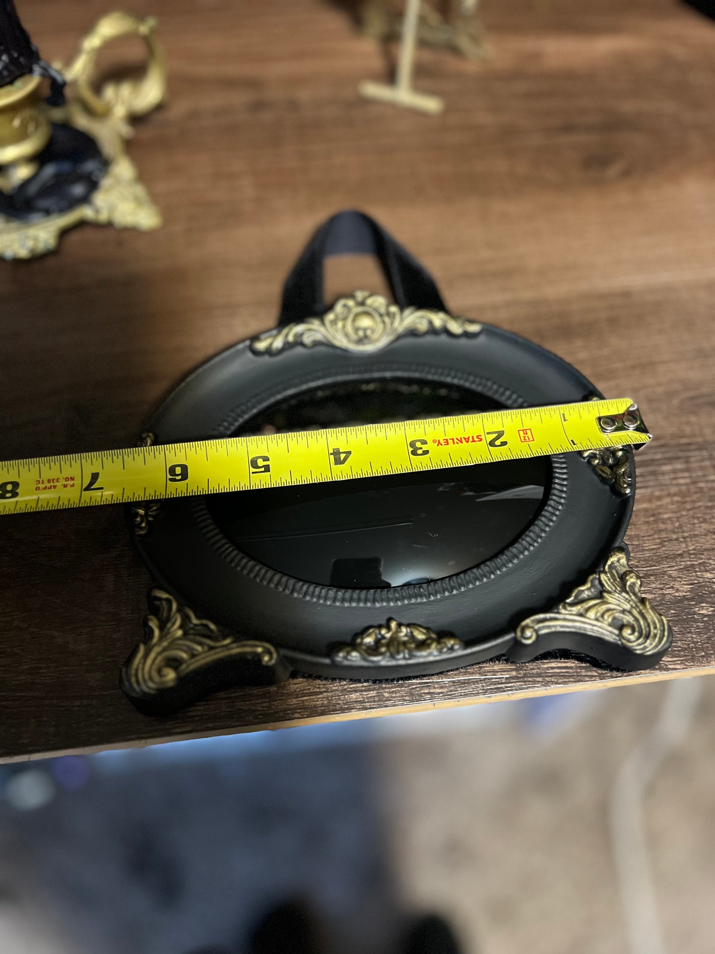 Convex Black Scrying Divination Mirror MM129