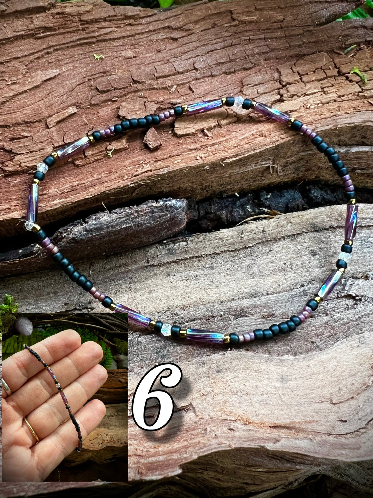 Iridescent Aurora Crystal Stacking Stretch Bracelets Moonlit Dreams