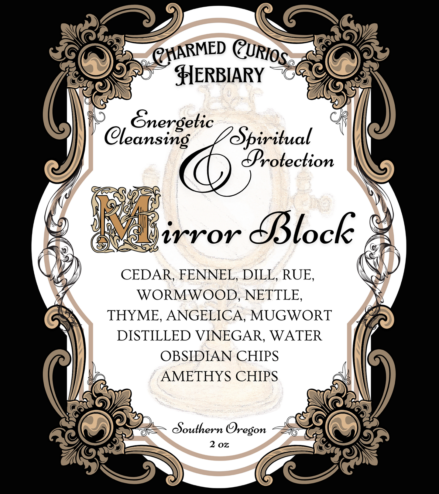 Energetic Cleansing and Spiritual Protection Mirror Block