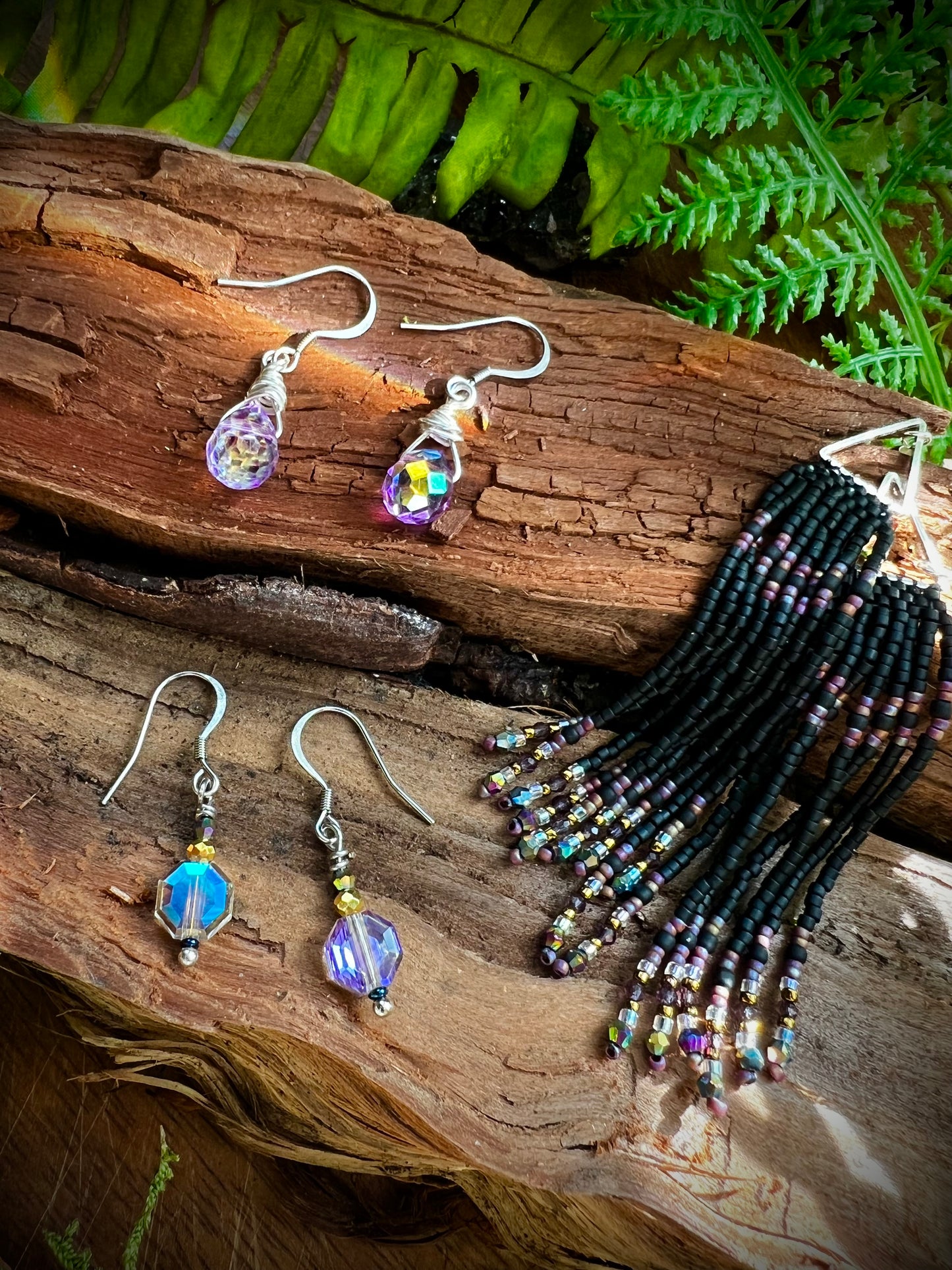 Moonlit Dreams Iridescent Aurora Crystal Earrings