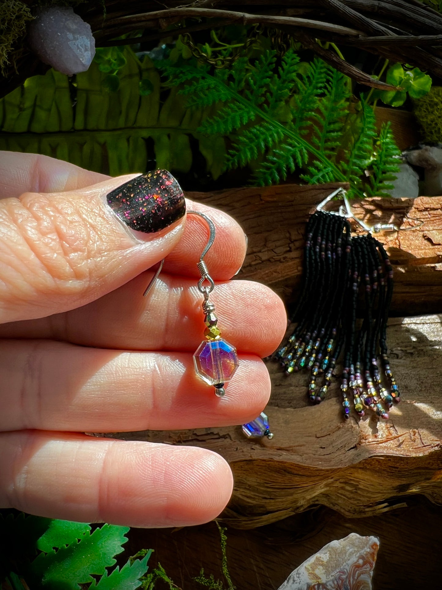 Moonlit Dreams Iridescent Aurora Crystal Earrings
