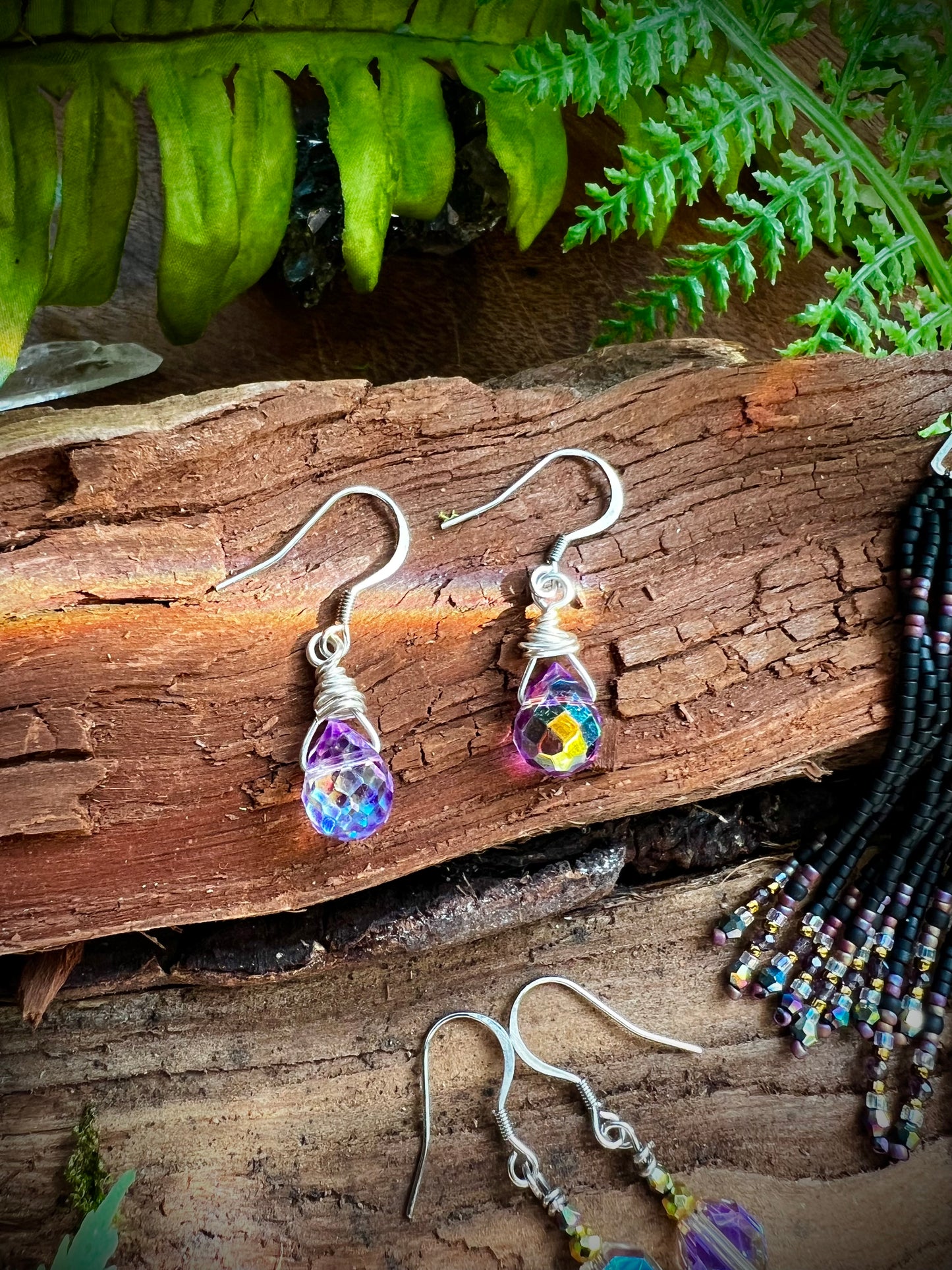 Moonlit Dreams Iridescent Aurora Crystal Earrings