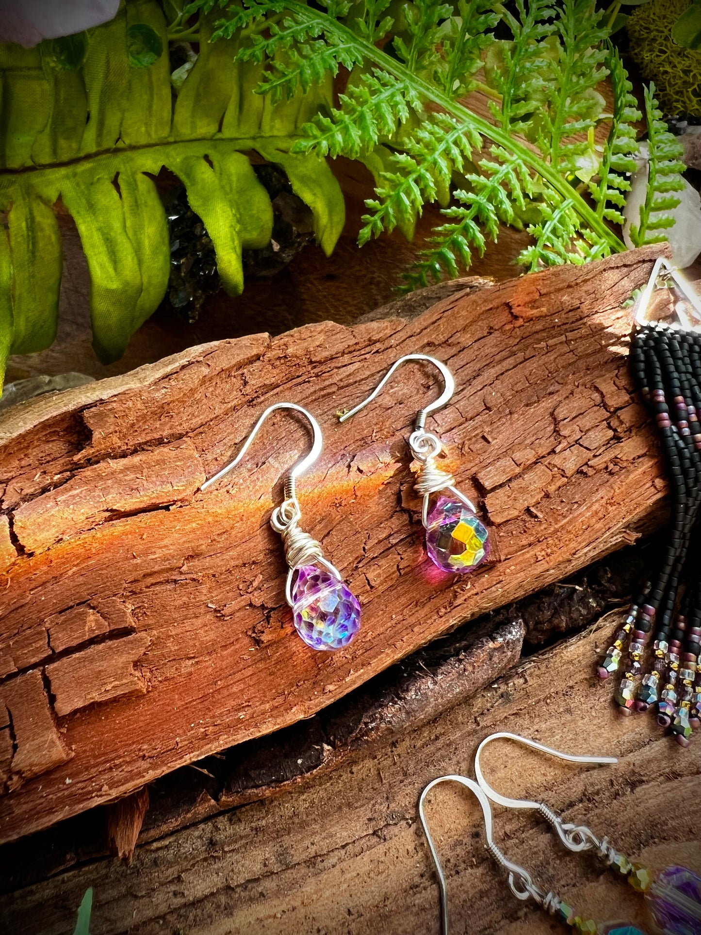 Moonlit Dreams Iridescent Aurora Crystal Earrings