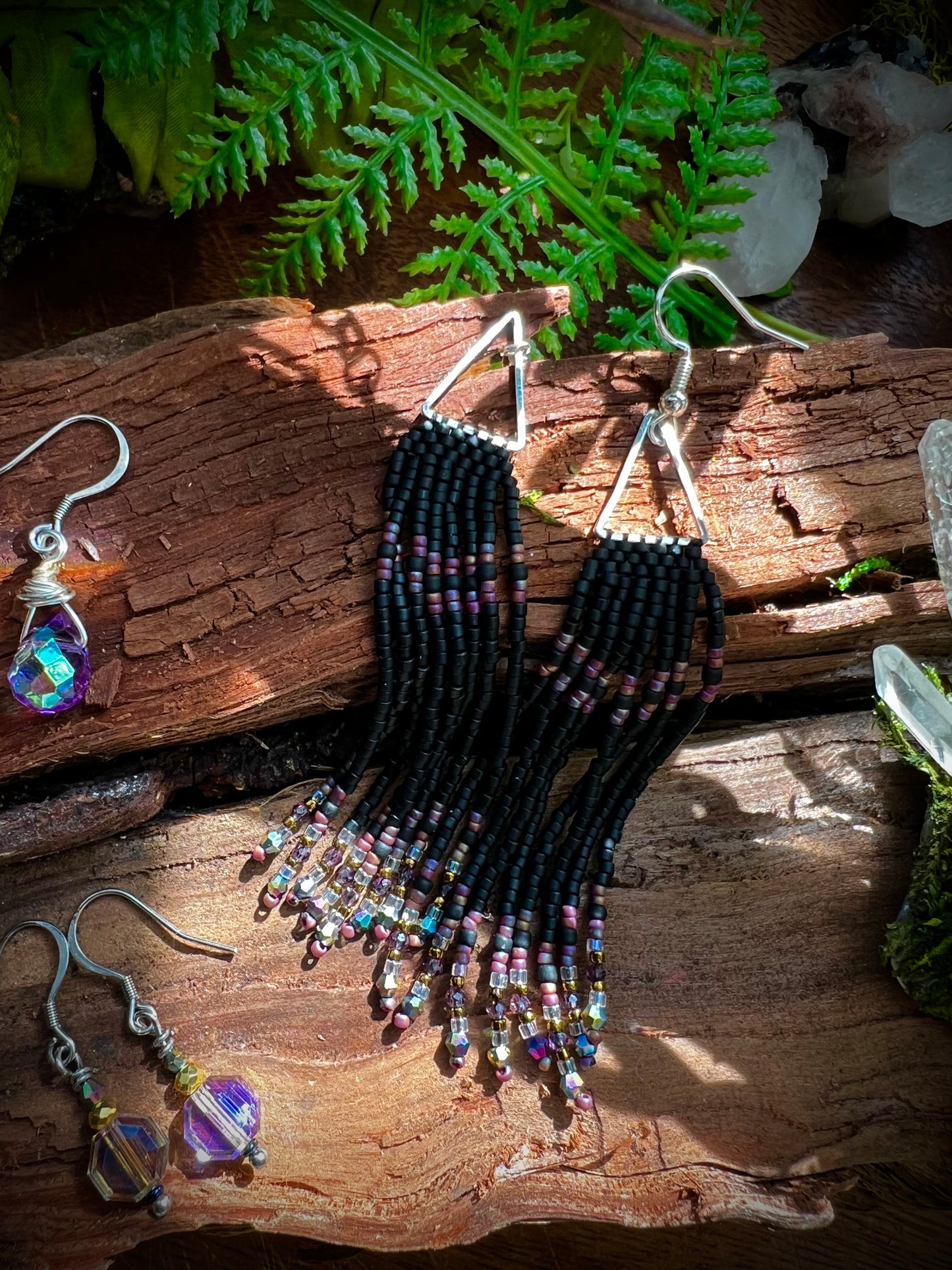 Moonlit Dreams Iridescent Aurora Crystal Earrings