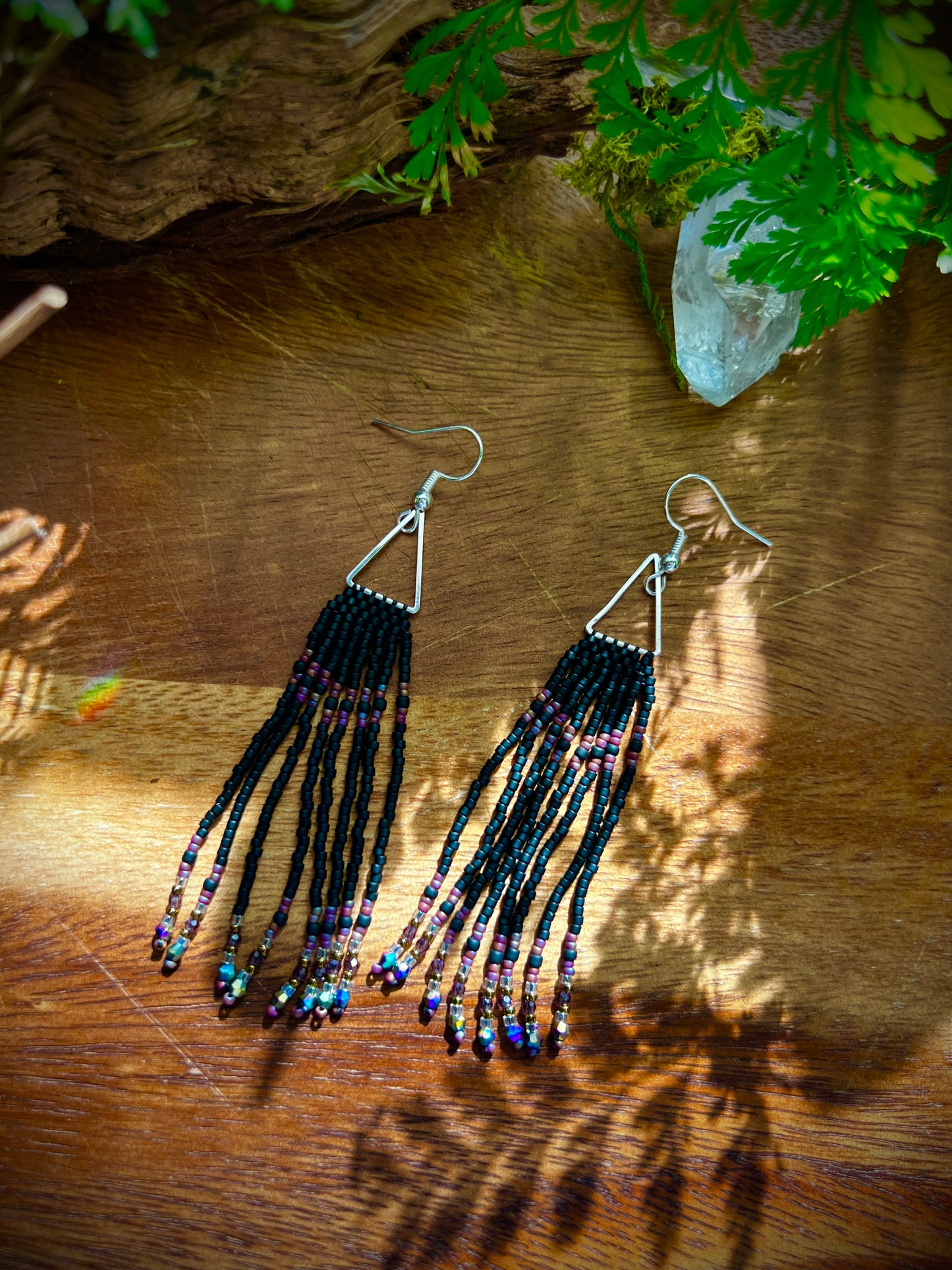 Moonlit Dreams Iridescent Aurora Crystal Earrings