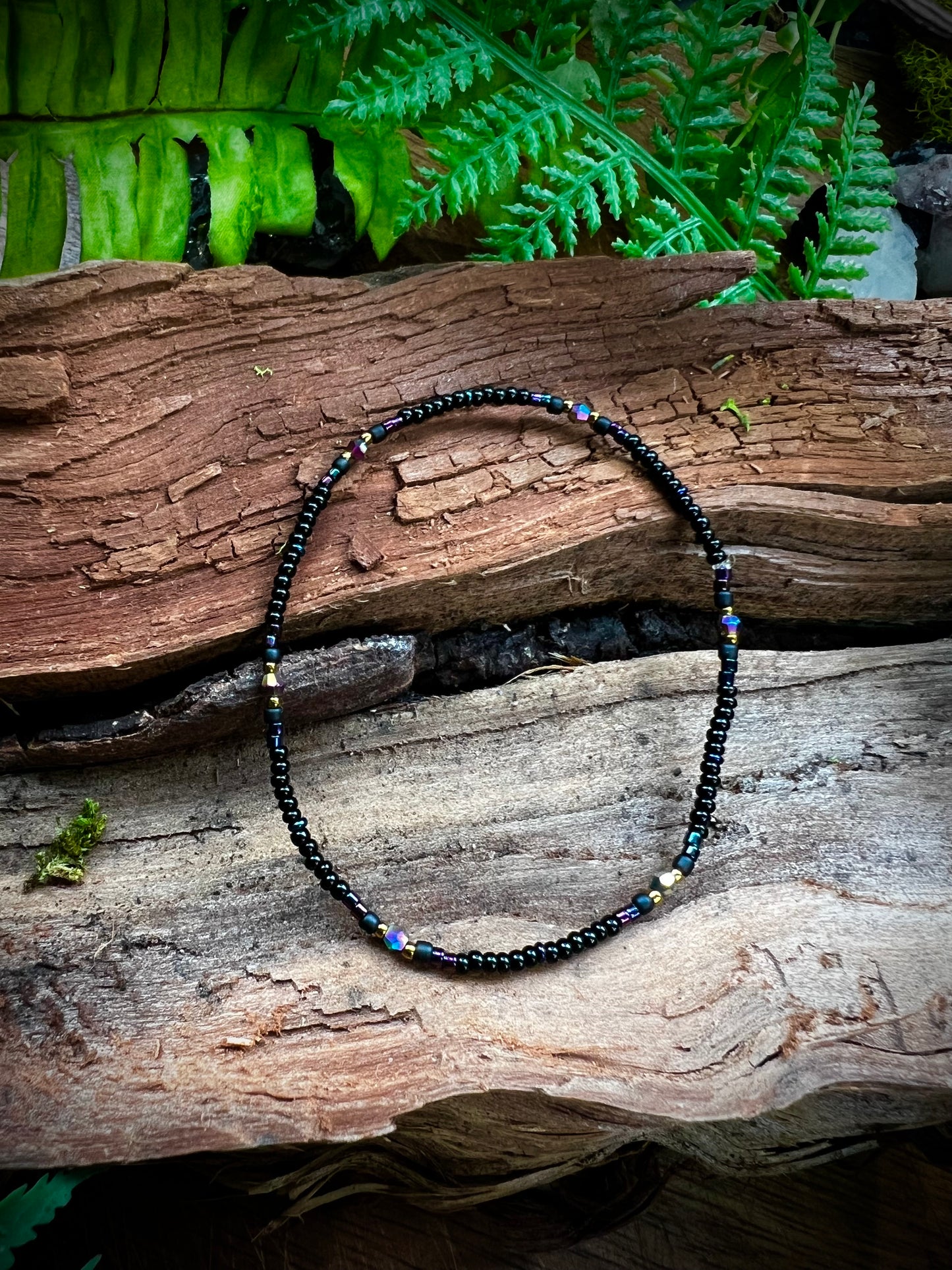 Iridescent Aurora Crystal Stacking Stretch Bracelets Moonlit Dreams