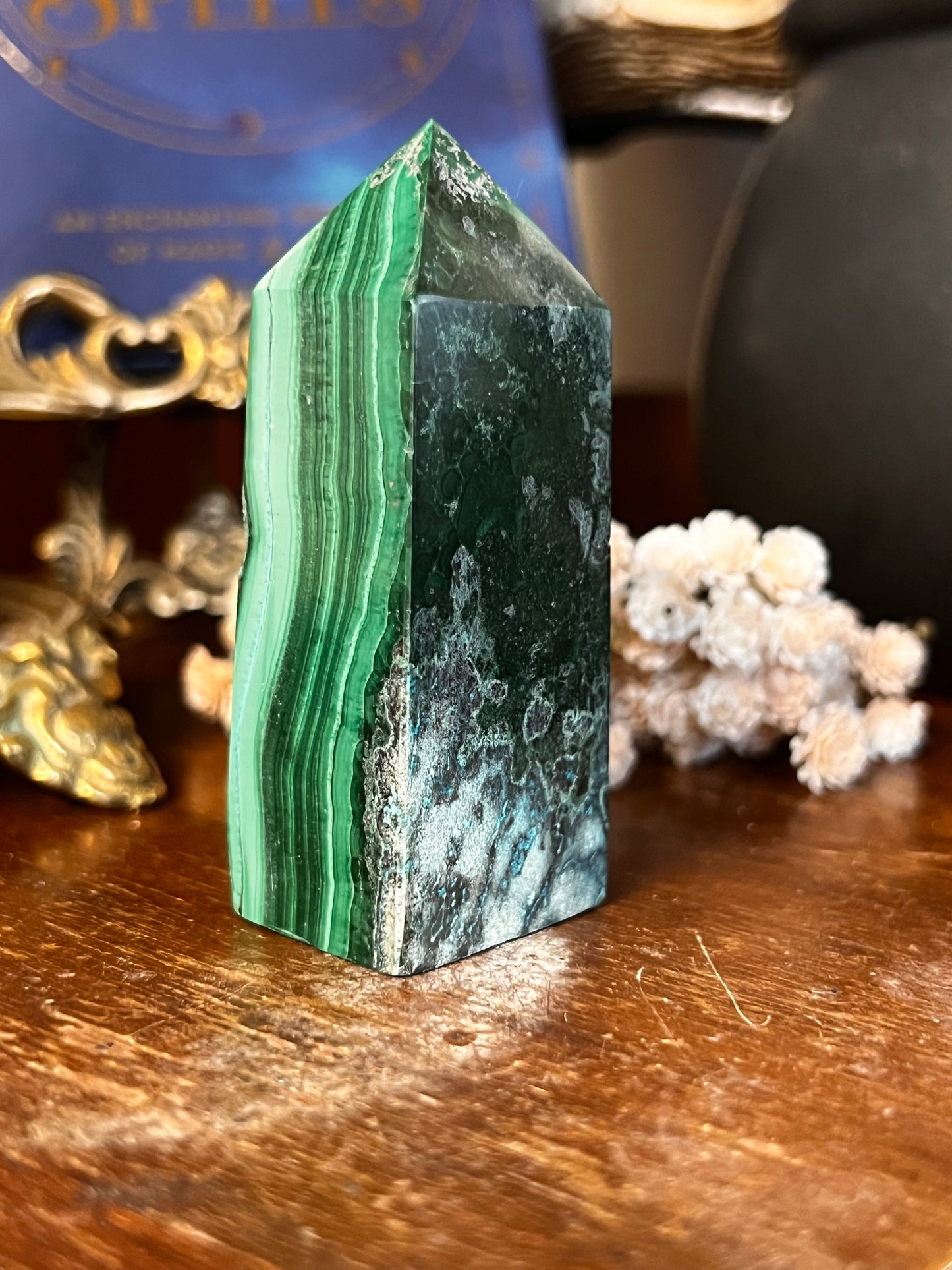 Malachite and Chrysocolla Tower Malacolla