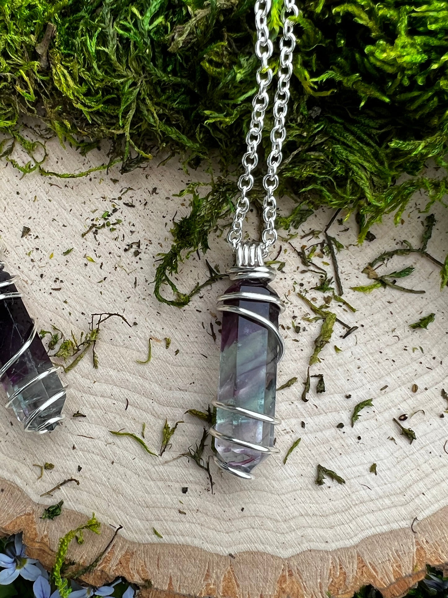 Wrapped Fluorite Necklace
