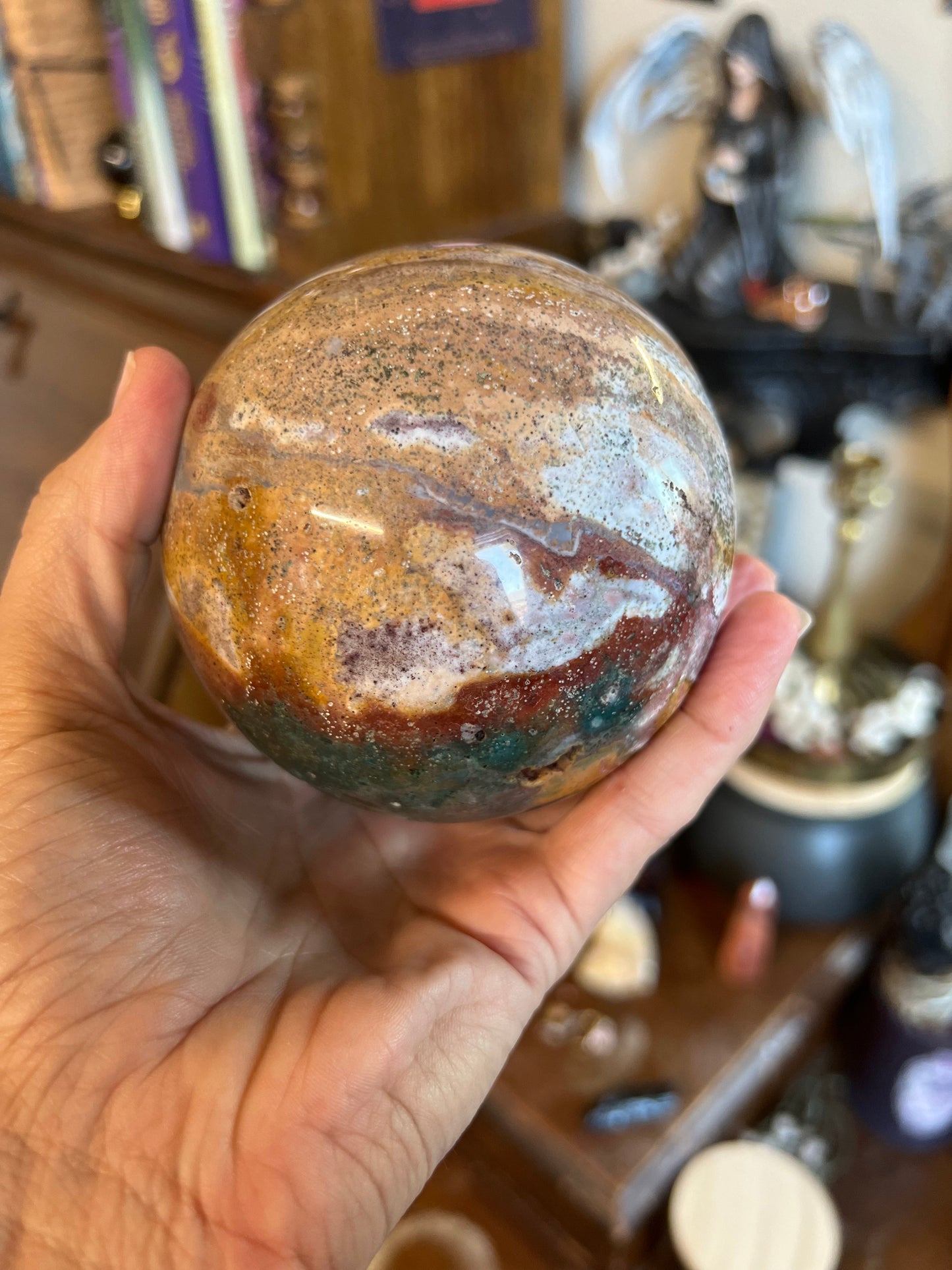 Gorgeous Ocean Jasper Sphere