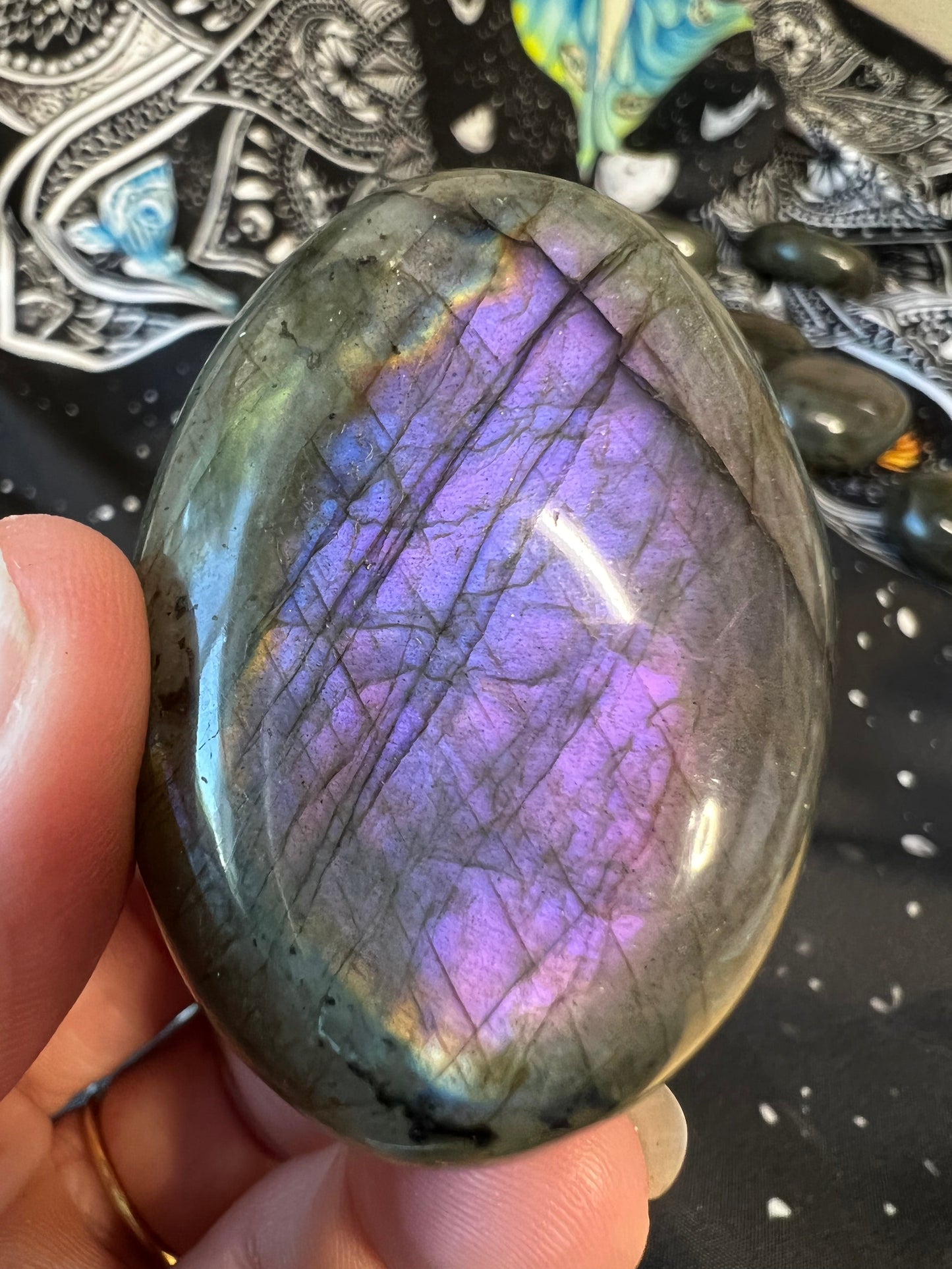 Mermaid Labradorite Palm Stone šā”ļø