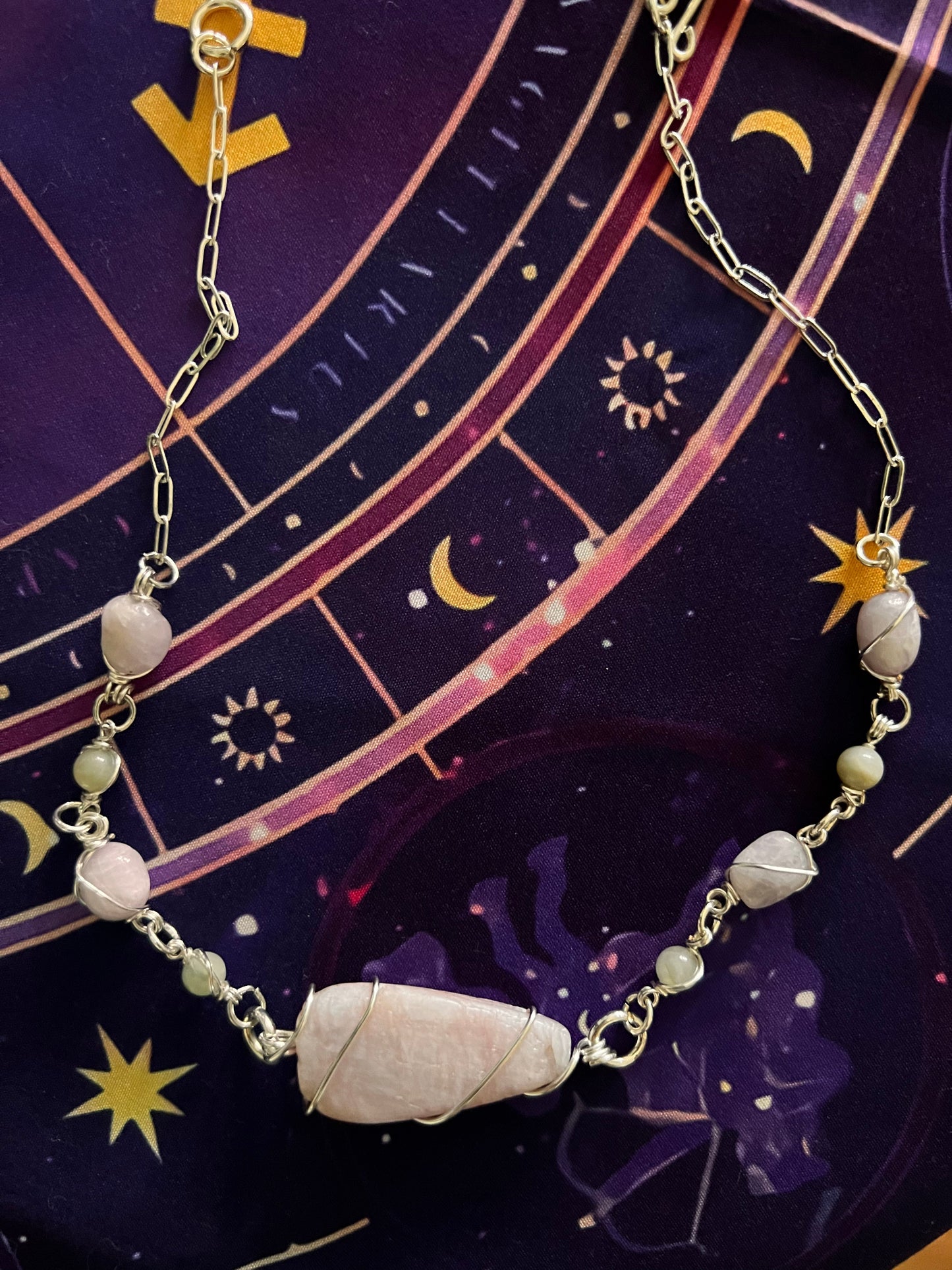 Love Rocks Kunzite and Green Moonstone