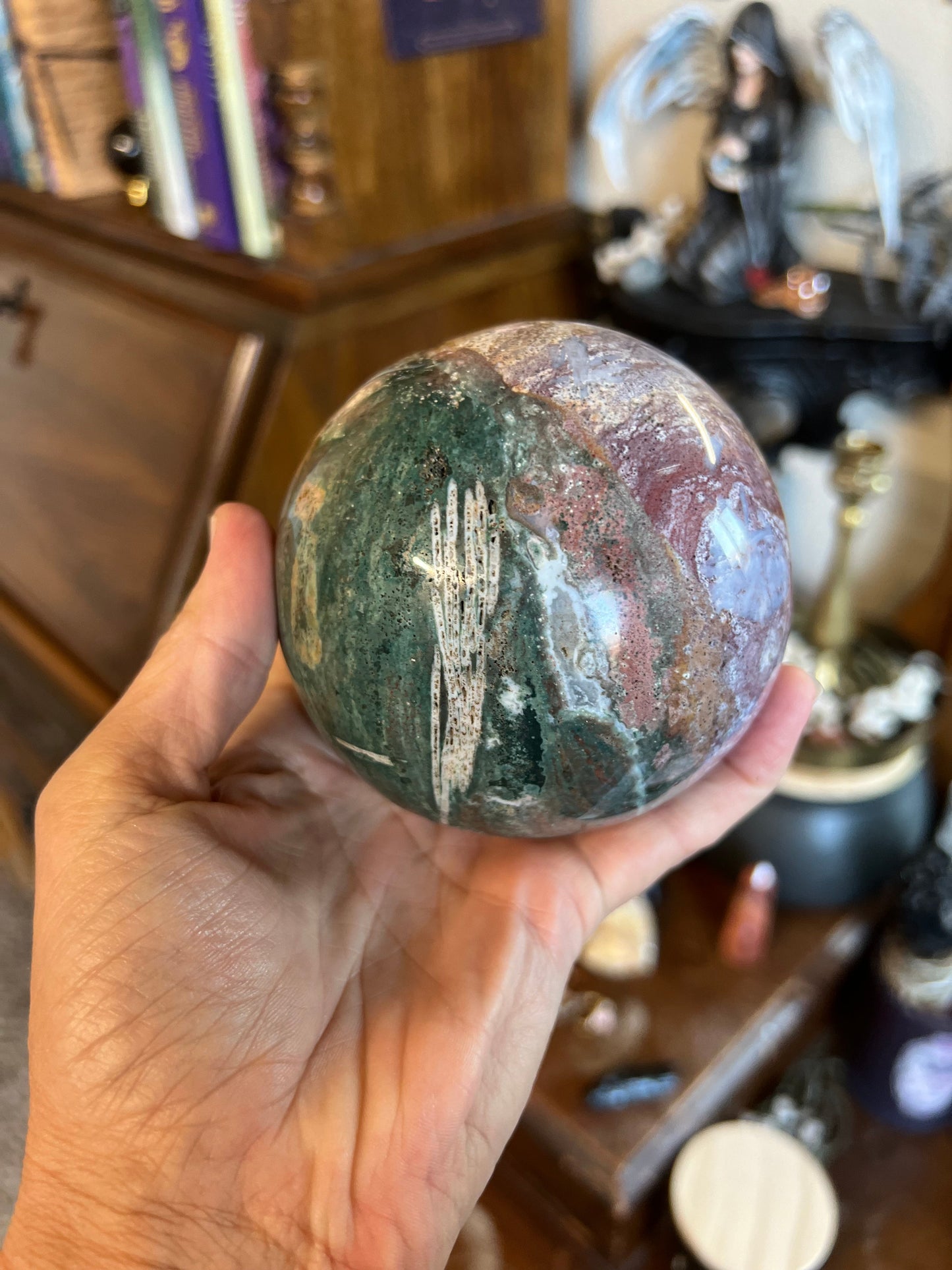 Gorgeous Ocean Jasper Sphere