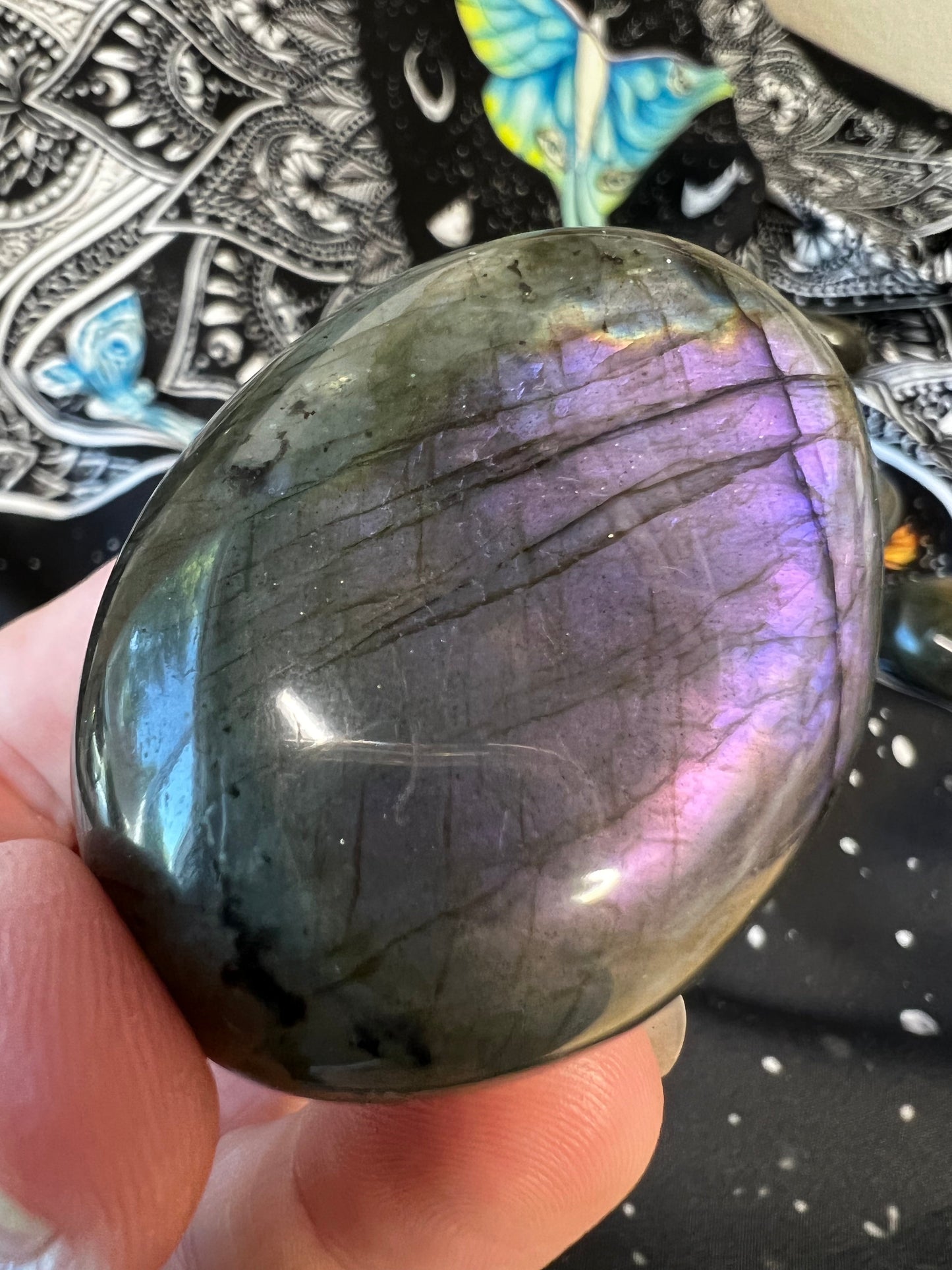 Mermaid Labradorite Palm Stone šā”ļø