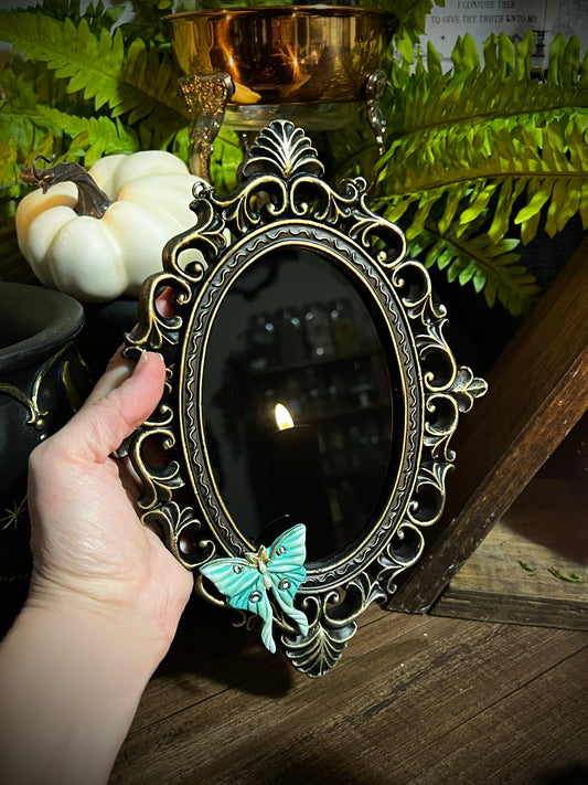 Luna Wall Hanging Scrying Mirror Enchanted Mirror Charmed Mirror MM100
