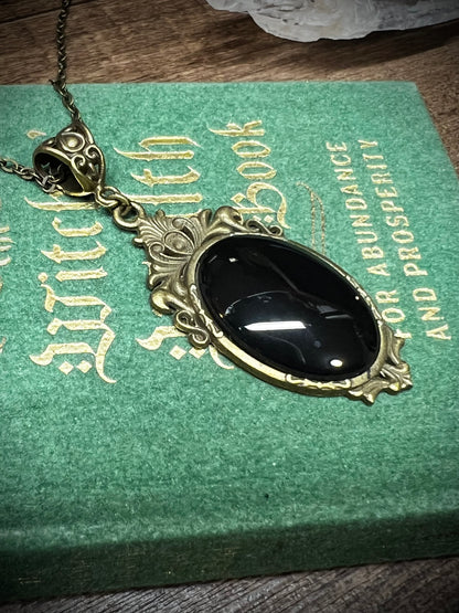Mini Obsidian Pendant Scrying Necklace PN4