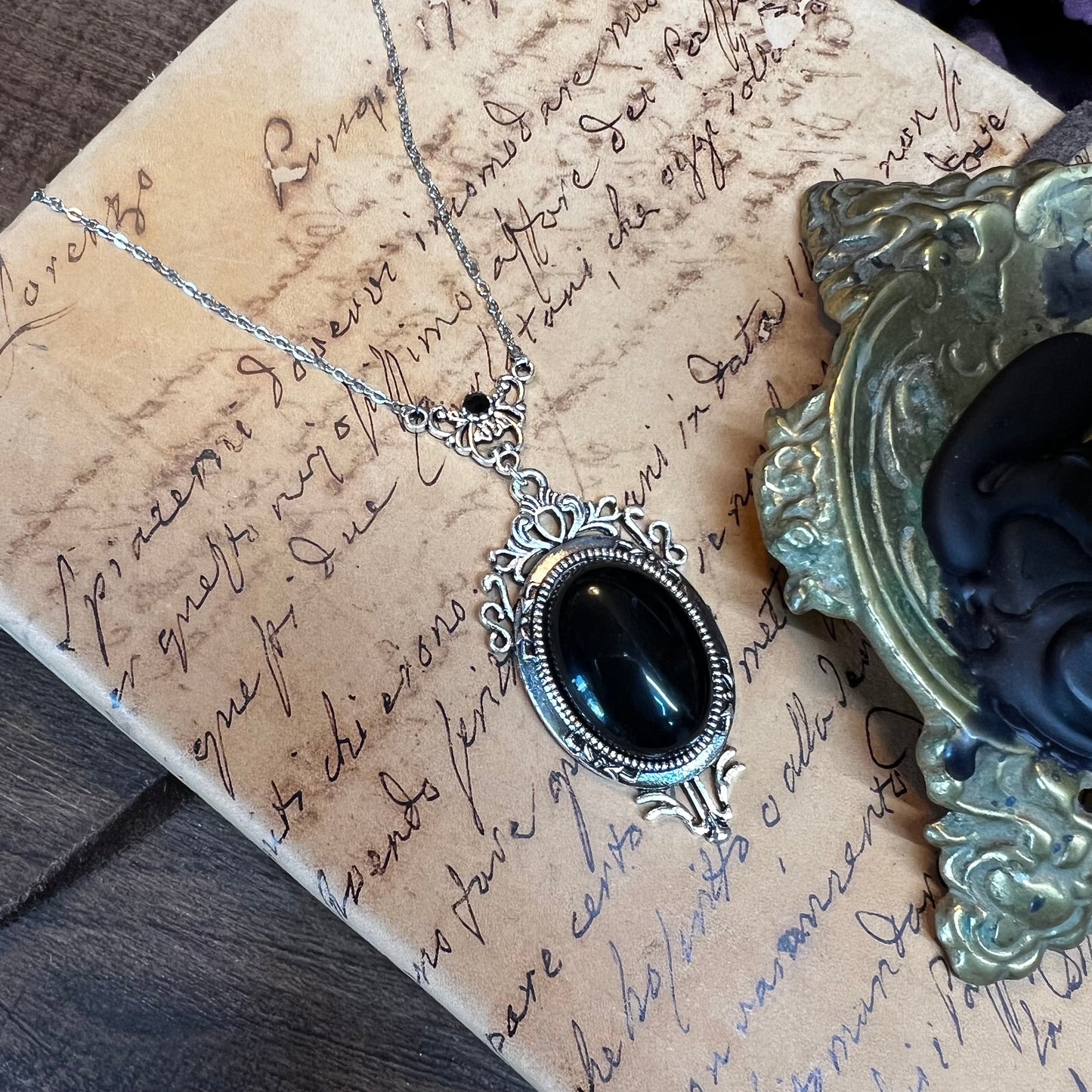 Obsidian Pendant Necklace PN30