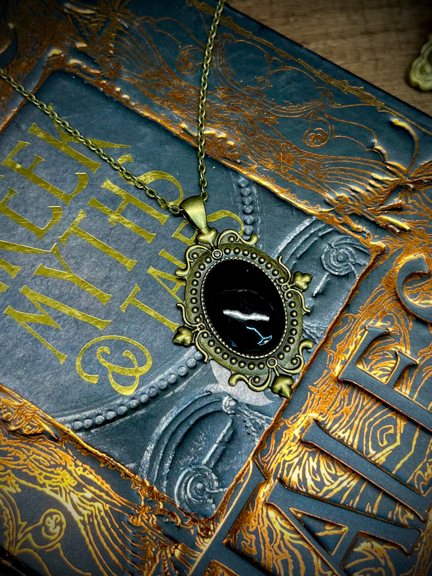 Obsidian Scrying Mirror Necklace Pendant PN39