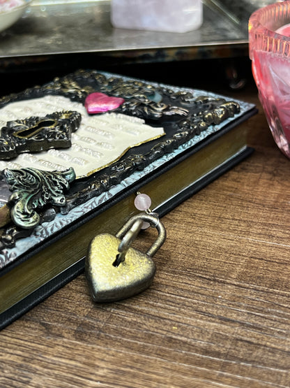 Taurus Locking Journal- Handcrafted Hardcover Blank Book of Shadows Grimoire