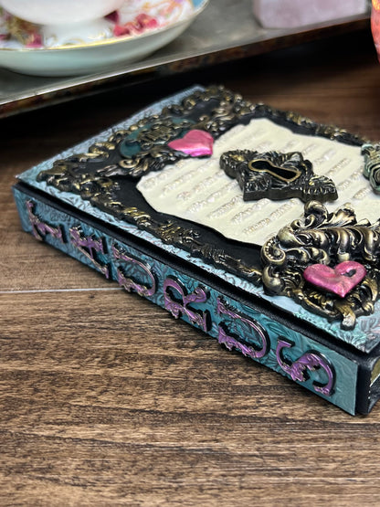 Taurus Locking Journal- Handcrafted Hardcover Blank Book of Shadows Grimoire