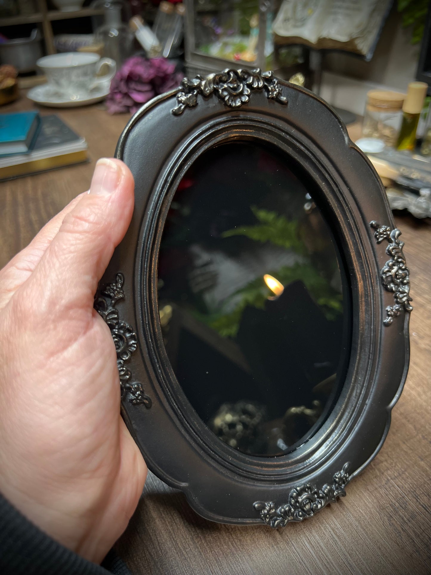 Oval Scrying Mirror Enchanted Mirror Charmed Mirror MM106