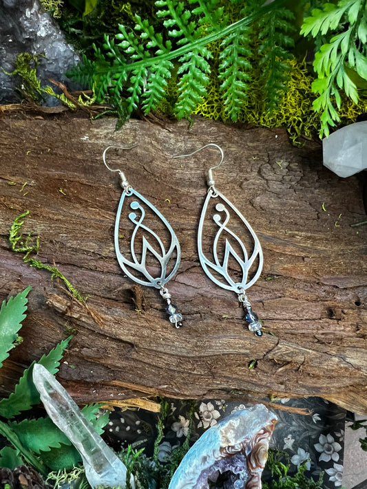 Iridescent Flame Goddess Earrings for Divine Feminine Light, Energy, and Inner Radiance | Mystik Bliss SE05