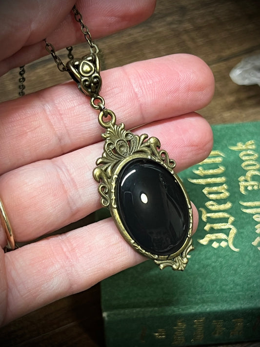 Mini Obsidian Pendant Scrying Necklace PN4