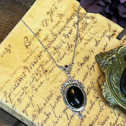 Obsidian Pendant Necklace PN30