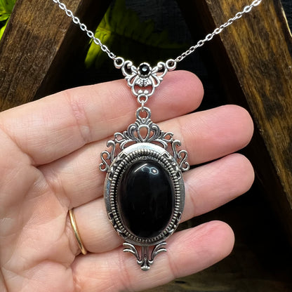 Obsidian Pendant Necklace PN30