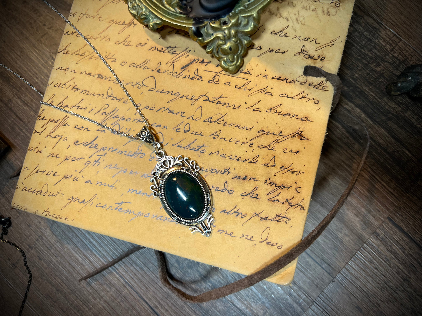 Bloodstone Pendant Necklace PN2